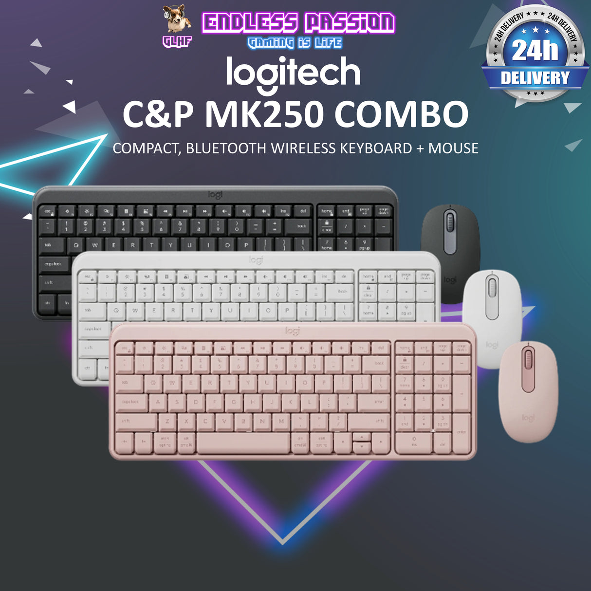 Logitech MK250 Compact Bluetooth® Wireless Combo