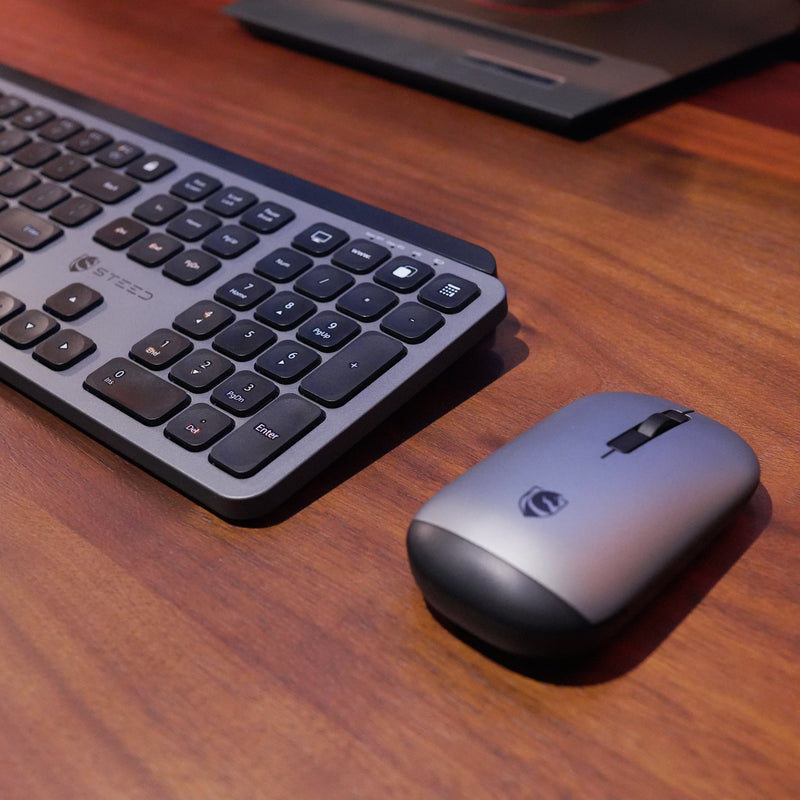 Steed MKB110DB - Silent Wireless Keyboard and Mouse Combo