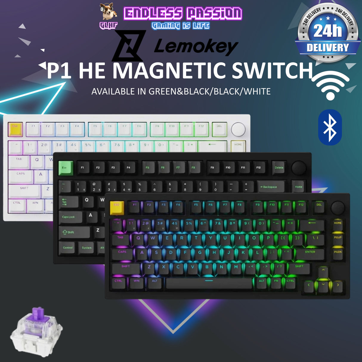 Lemokey P1 HE Wireless Magnetic Switch Custom Gaming Keyboard