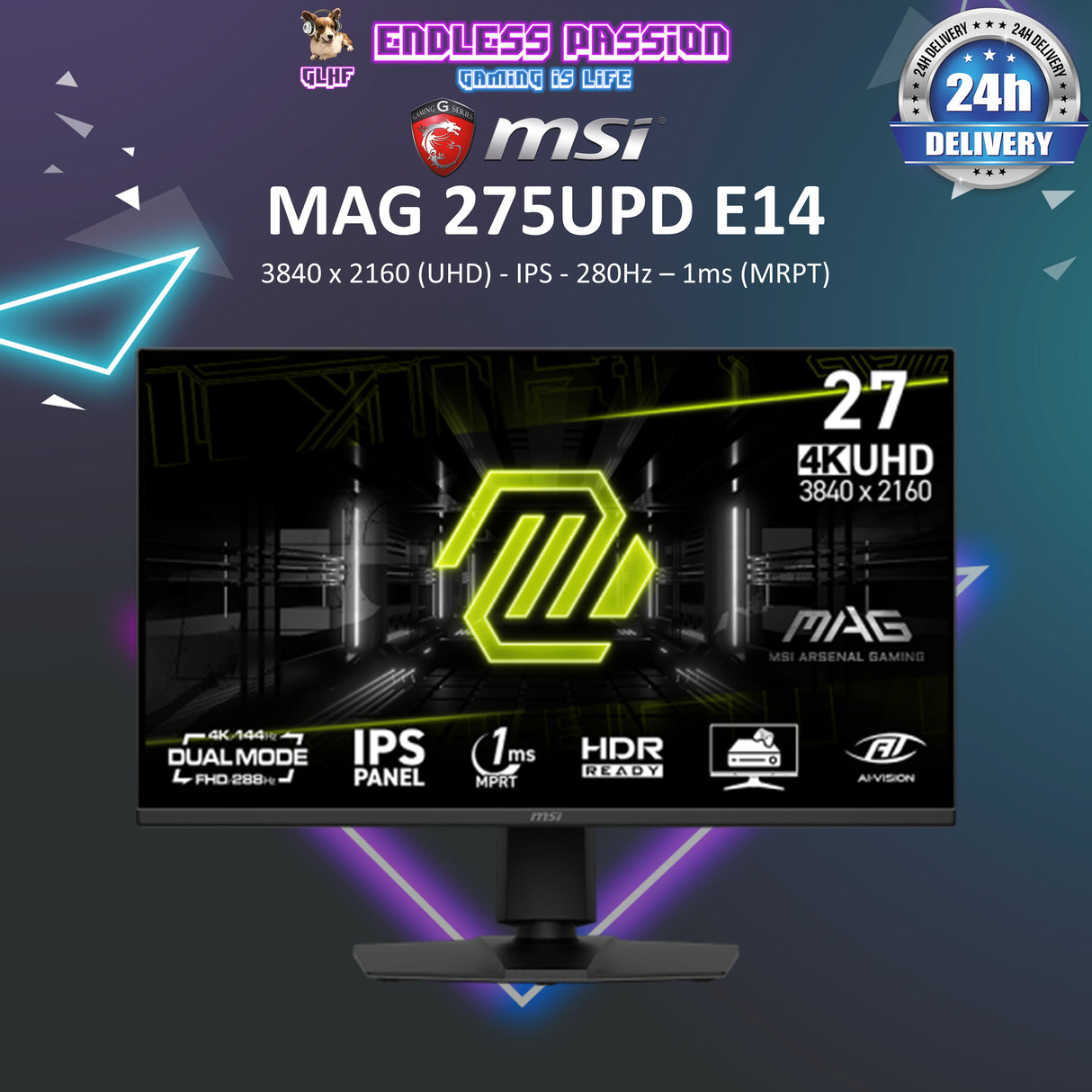 MSI MAG 275UPD E14 27" Dual Model IPS Gaming Monitor