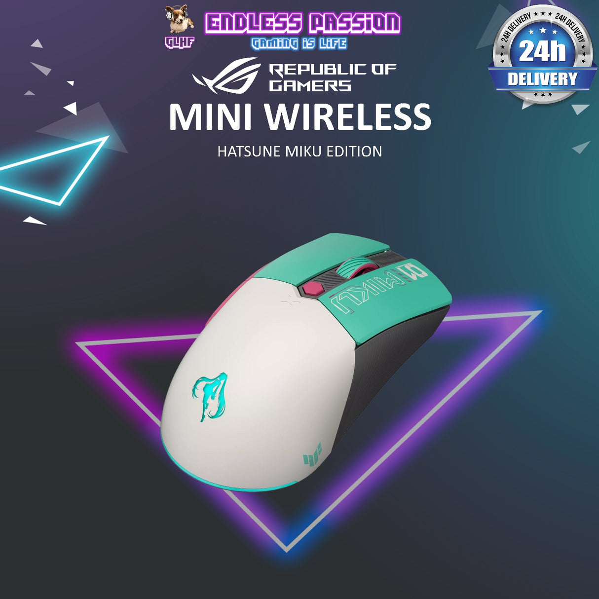 ASUS TUF Gaming Mini Wireless Gaming Mouse - Hatsune Miku Edition