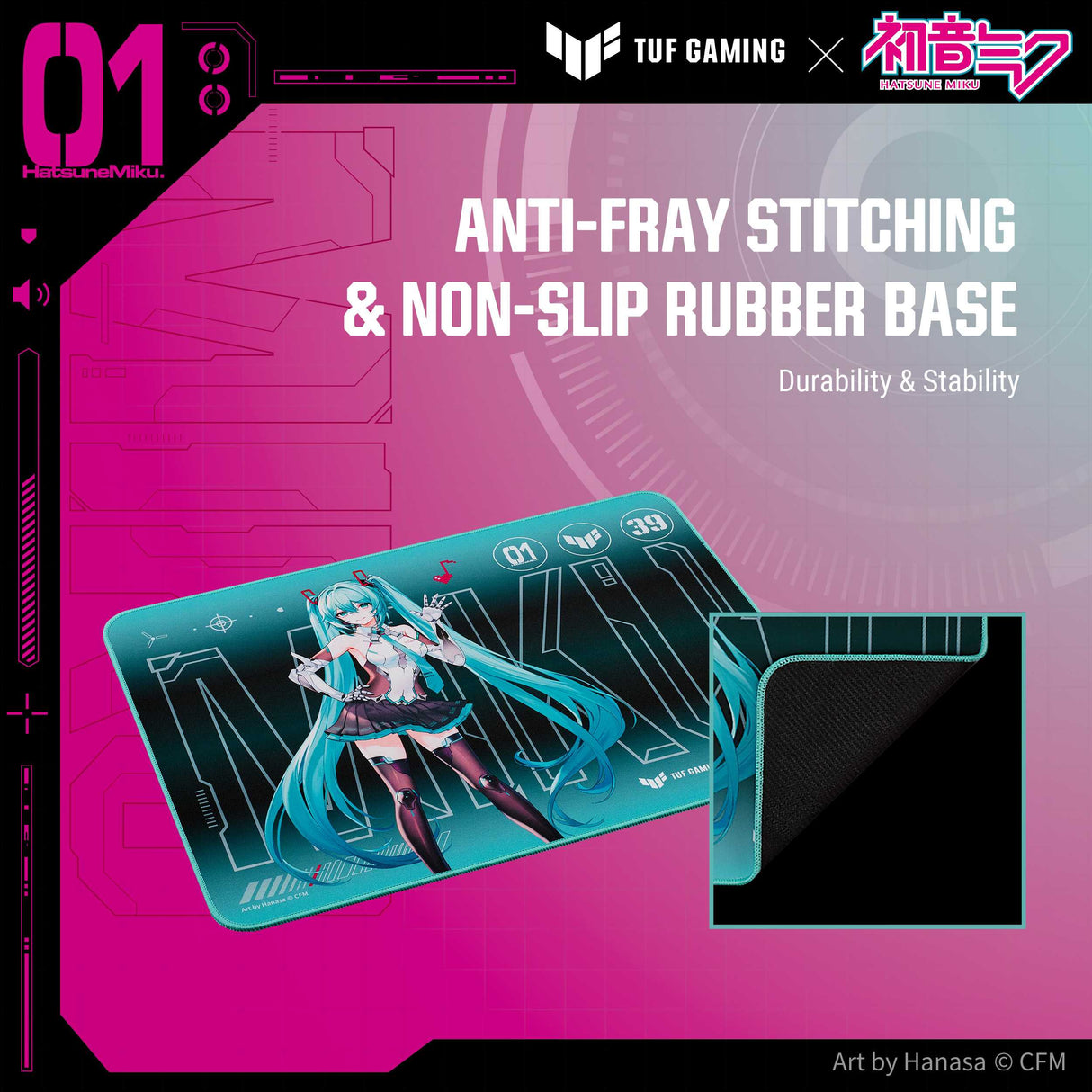 ASUS TUF Gaming P1 Mouse Pad - Hatsune Miku Edition
