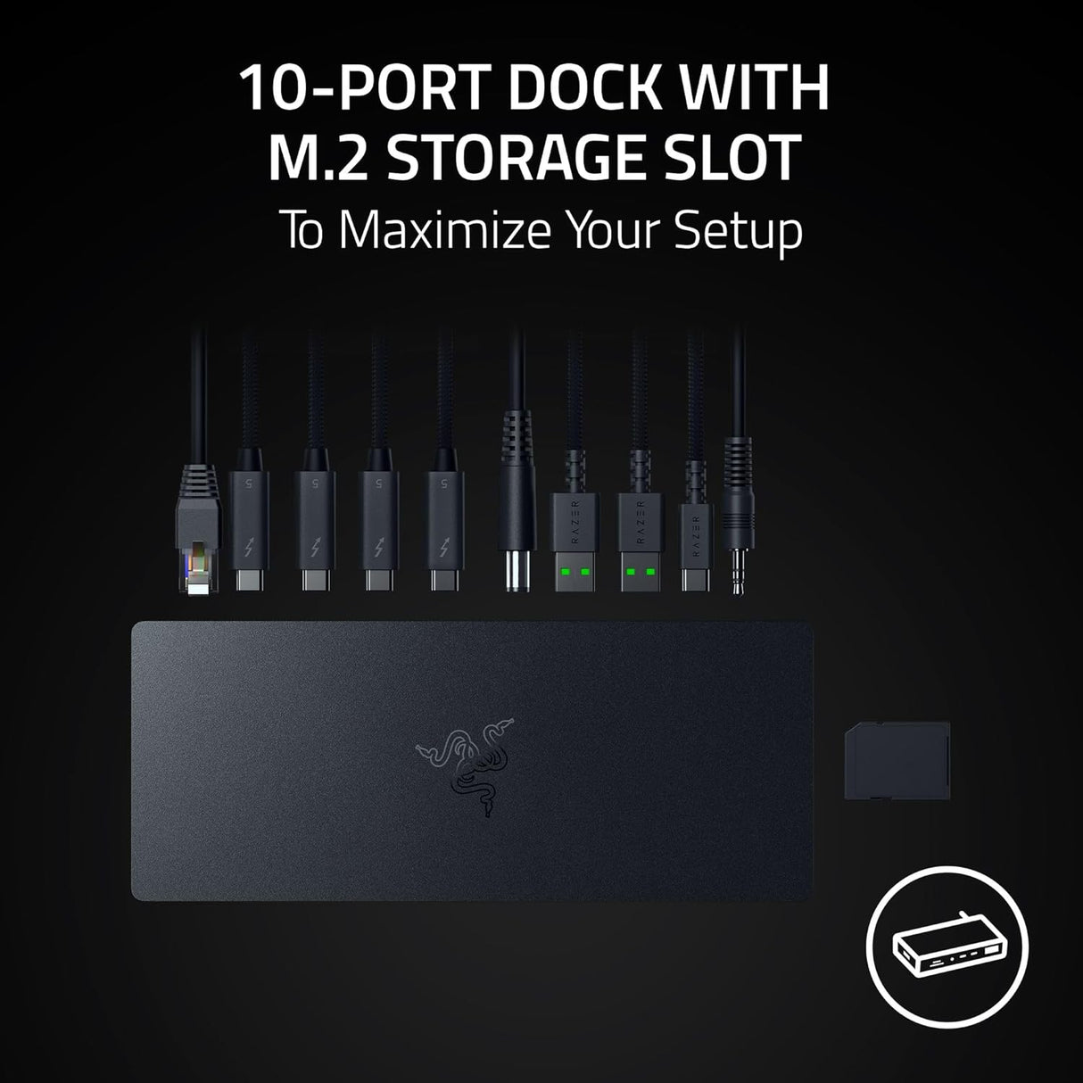 Razer Thunderbolt™ 5 Dock USB HUB – Chroma (RGB) - High-Speed Data & Charging