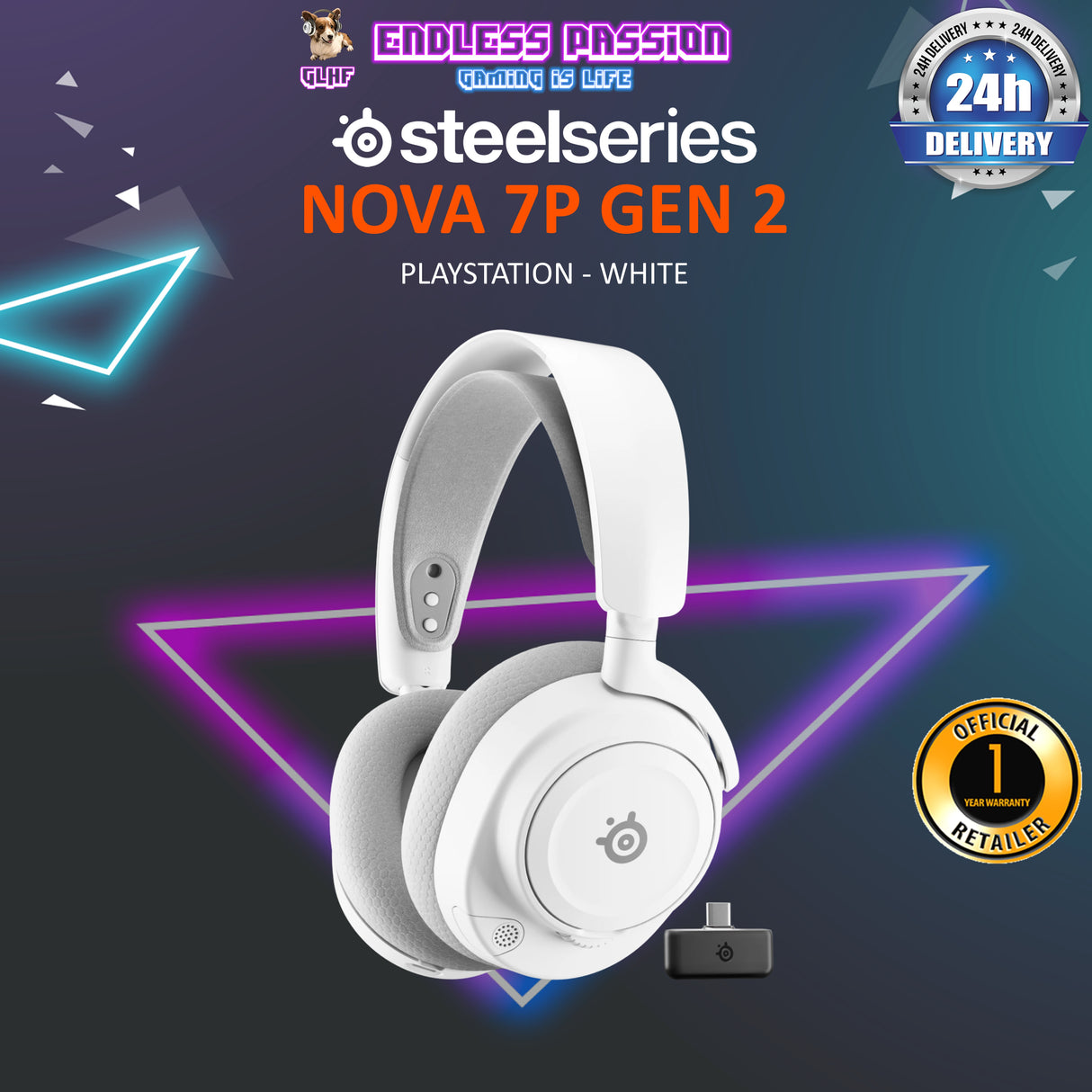 SteelSeries Arctis Nova 7P Wireless Gen 2 Gaming Headset for PlayStation