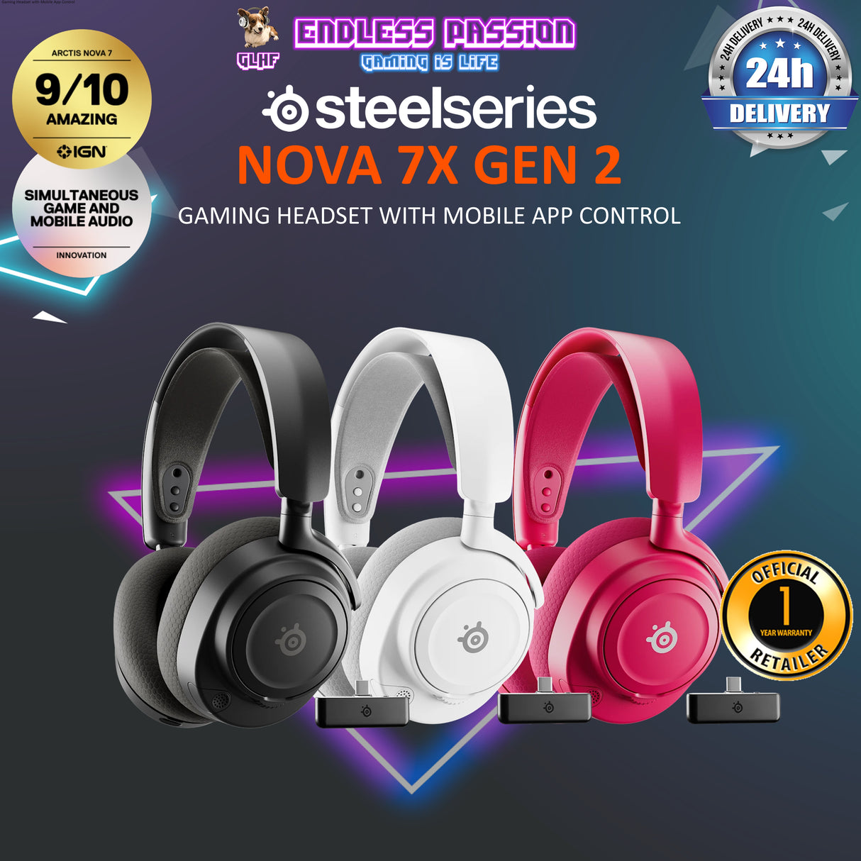 SteelSeries Arctis Nova 7X Wireless Gen 2 Gaming Headset for Xbox