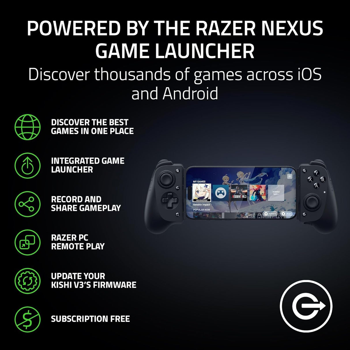 Razer Kishi V3 - Gaming Controller for Type-C Phones