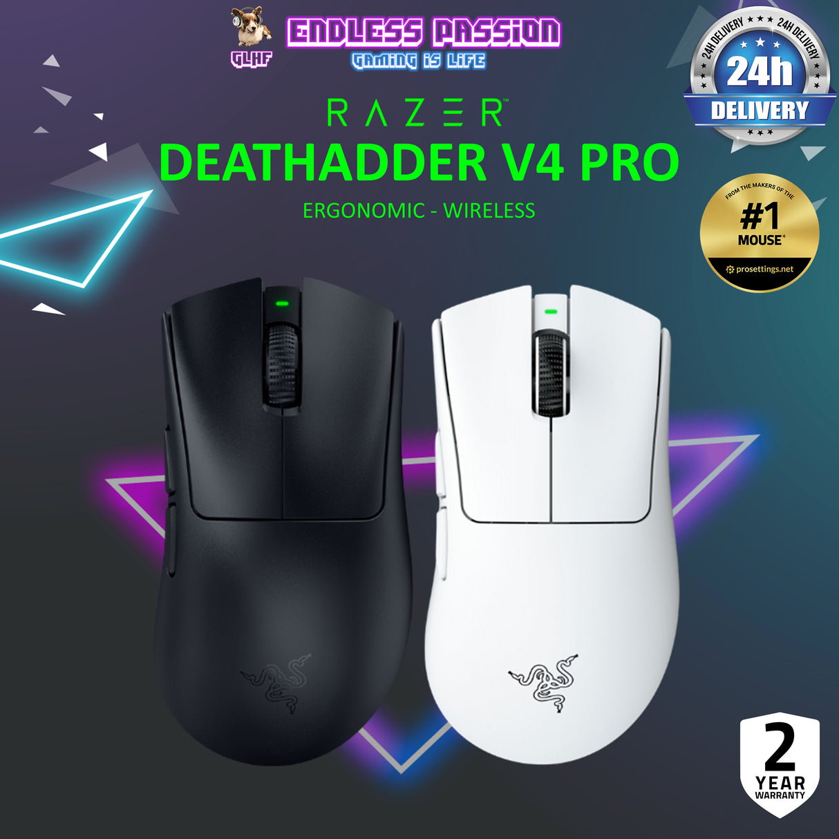 Razer DeathAdder V4 Pro Wireless Gaming Mouse