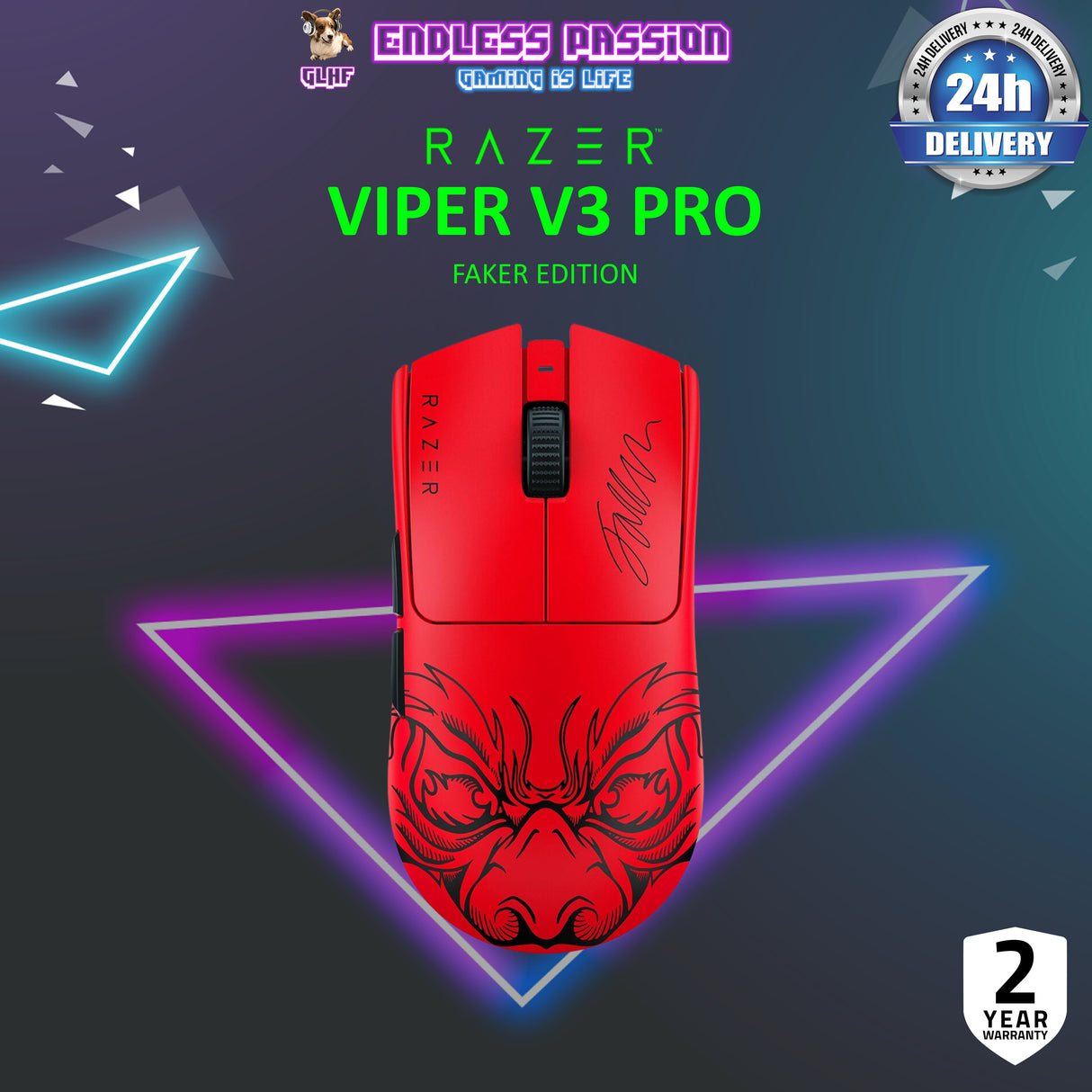 Razer Viper V3 Pro Ultra-light Wireless Gaming Mouse - Faker Edition