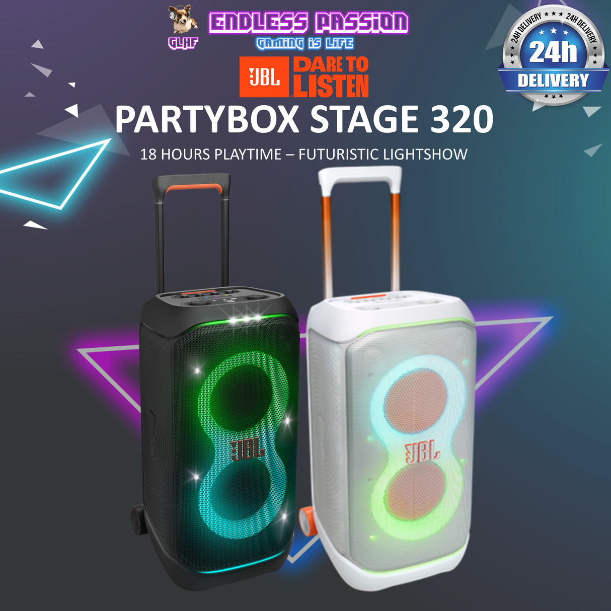 JBL PartyBox Stage 320 Portable Party Speaker