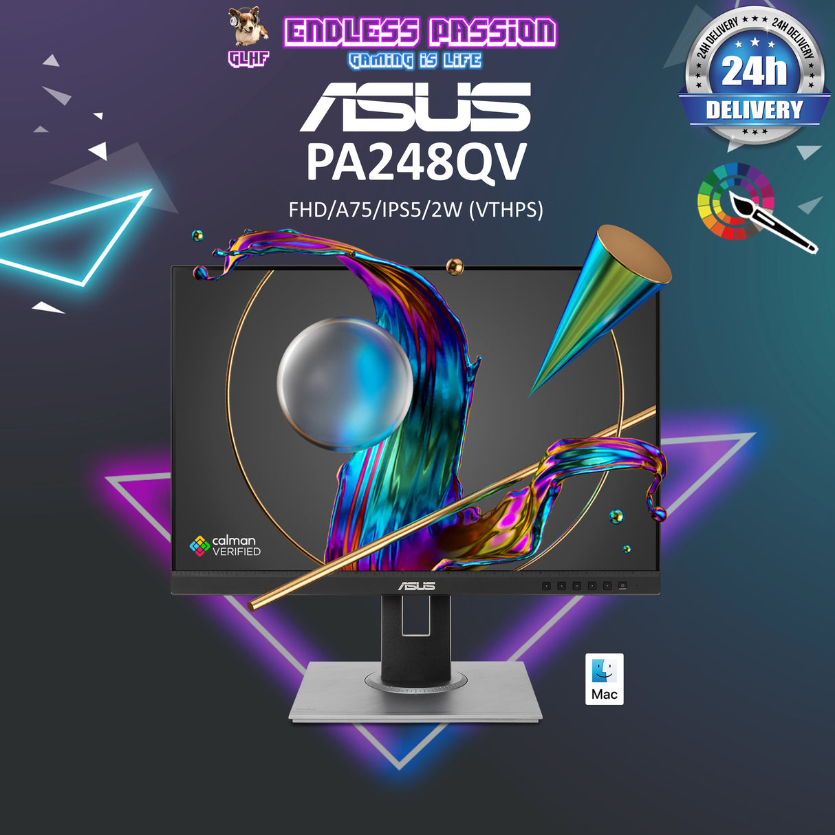ASUS ProArt Display PA248QV 24 Inch Professional Monitor