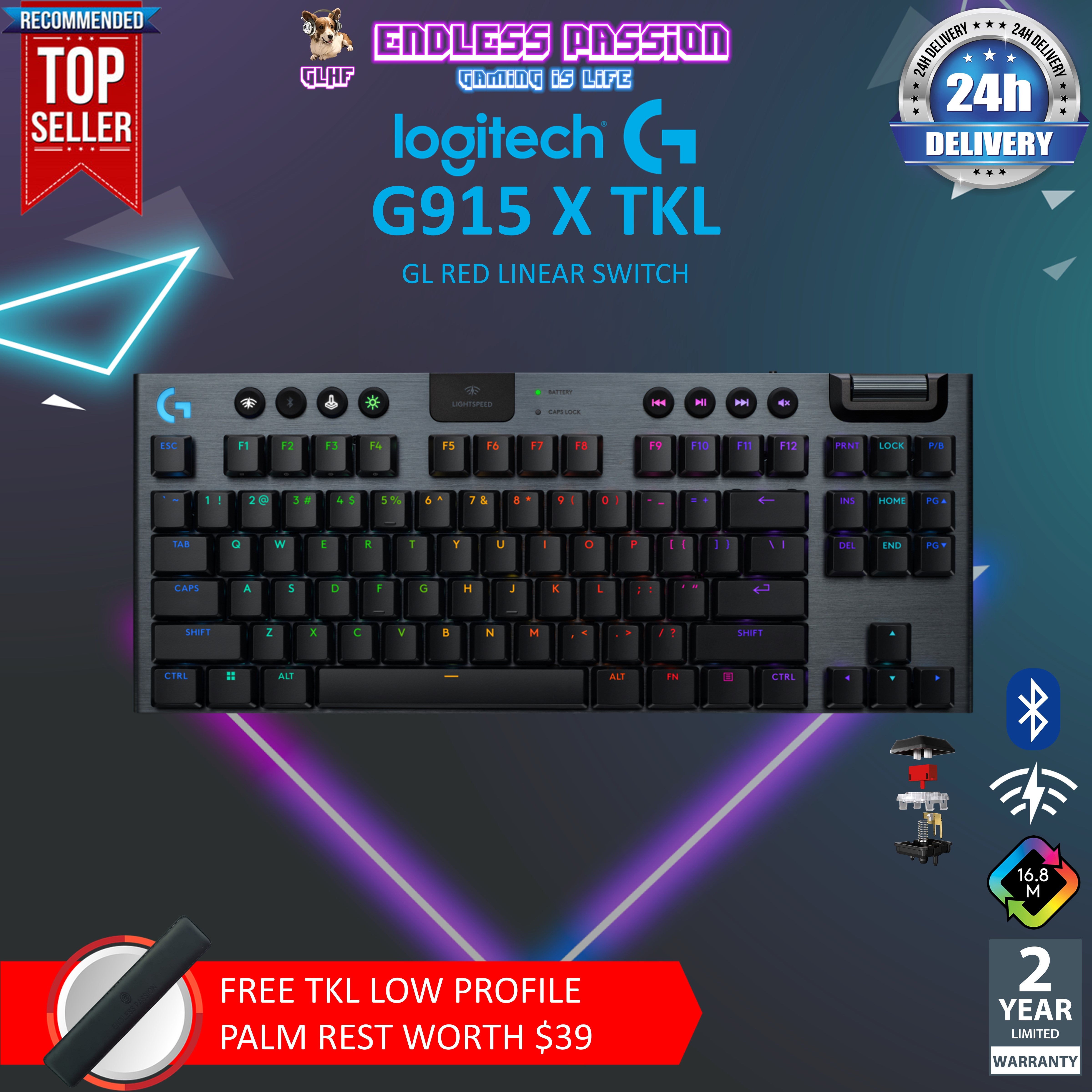 Logicool G915 X LIGHTSPEED TKL リニア（ブラック） Logitech G915 X Lightspeed TKL Keyboard Tactile Black - 920