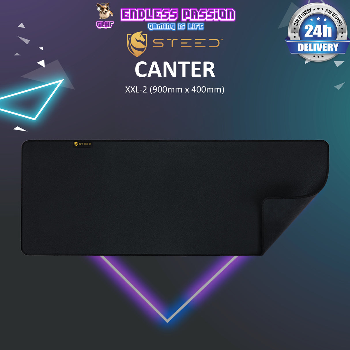 Steed Canter Mid-Hard Surface Speed Desk Mat XXL