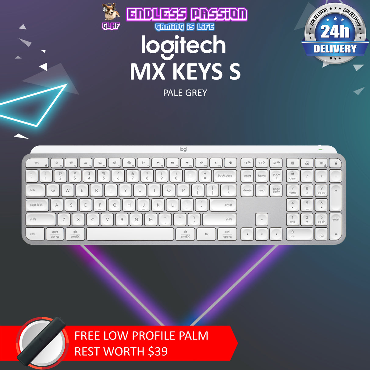 Logitech MX Keys S Advanced Wireless Illuminated Keyboard