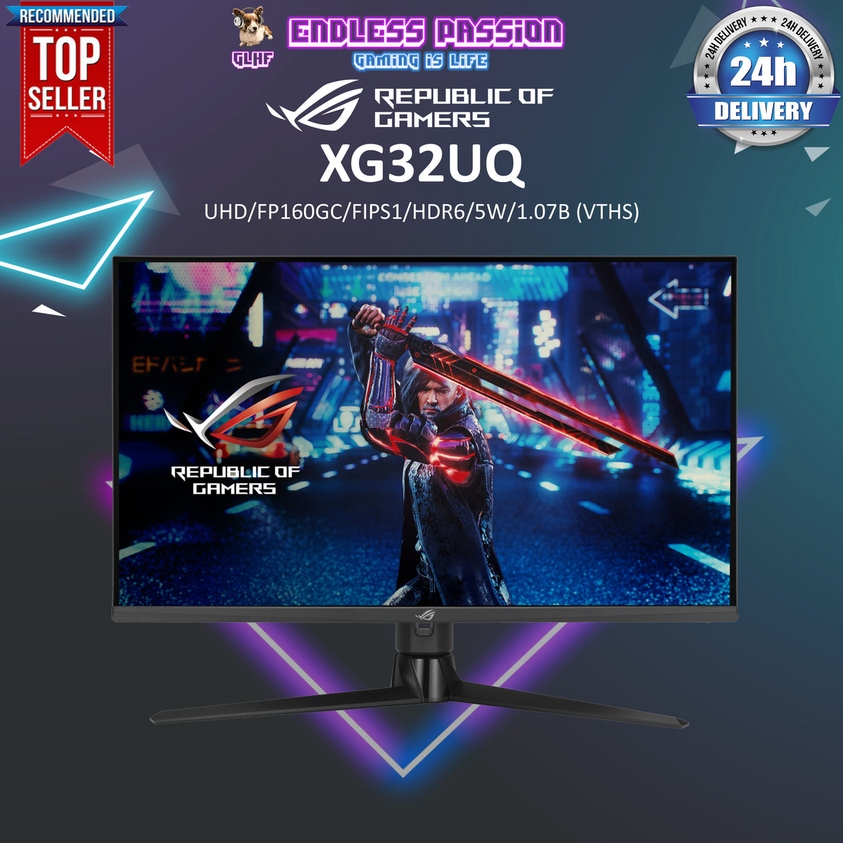 ASUS ROG Strix XG32UQ 32 Inch 4K Gaming Monitor