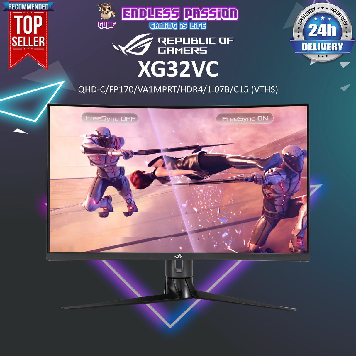 ASUS ROG Strix XG32VC 32 Inch Gaming Monitor