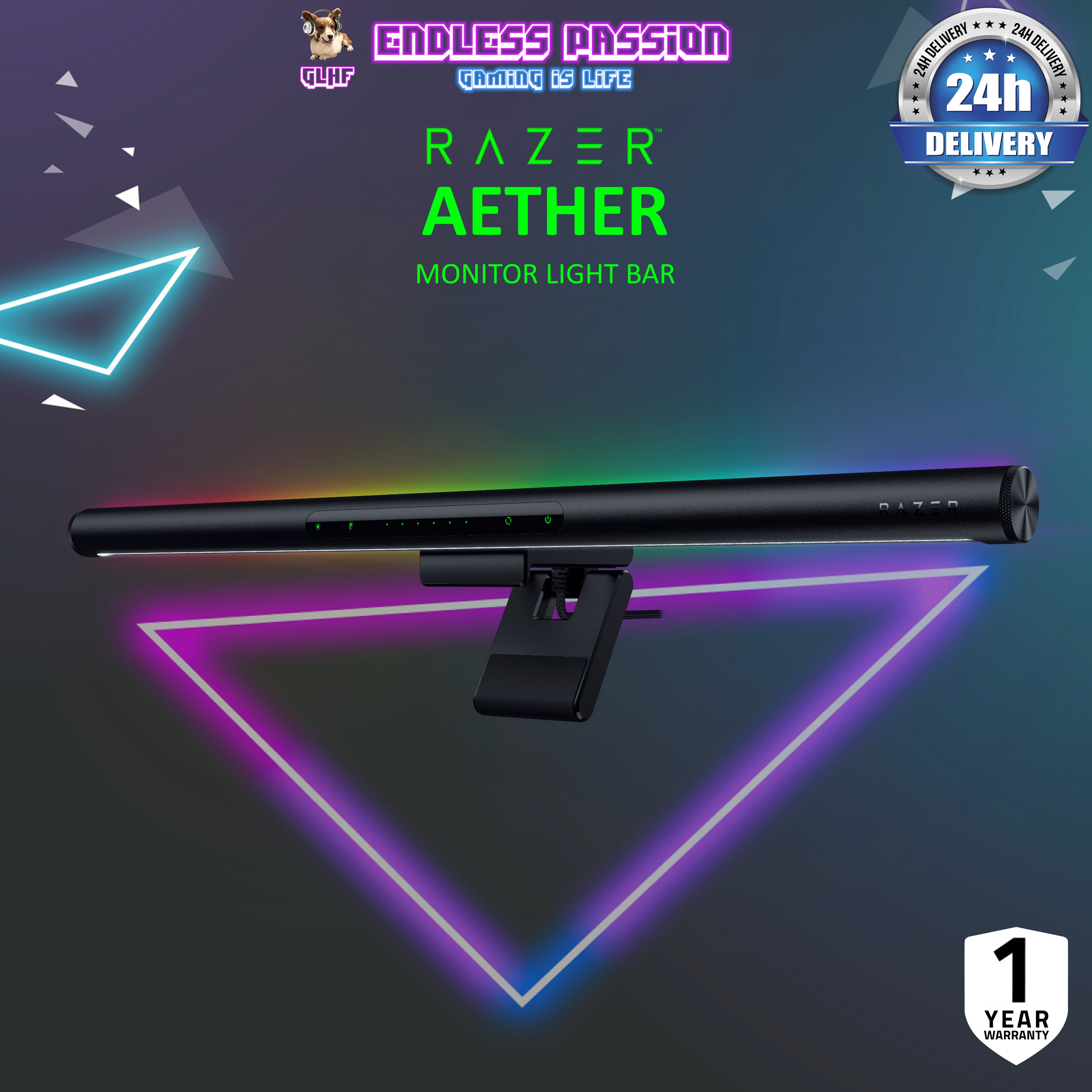 razer aether monitor light bar  ゲーミング Razer Aether Monitor Light Bar - Dual Lighting Options