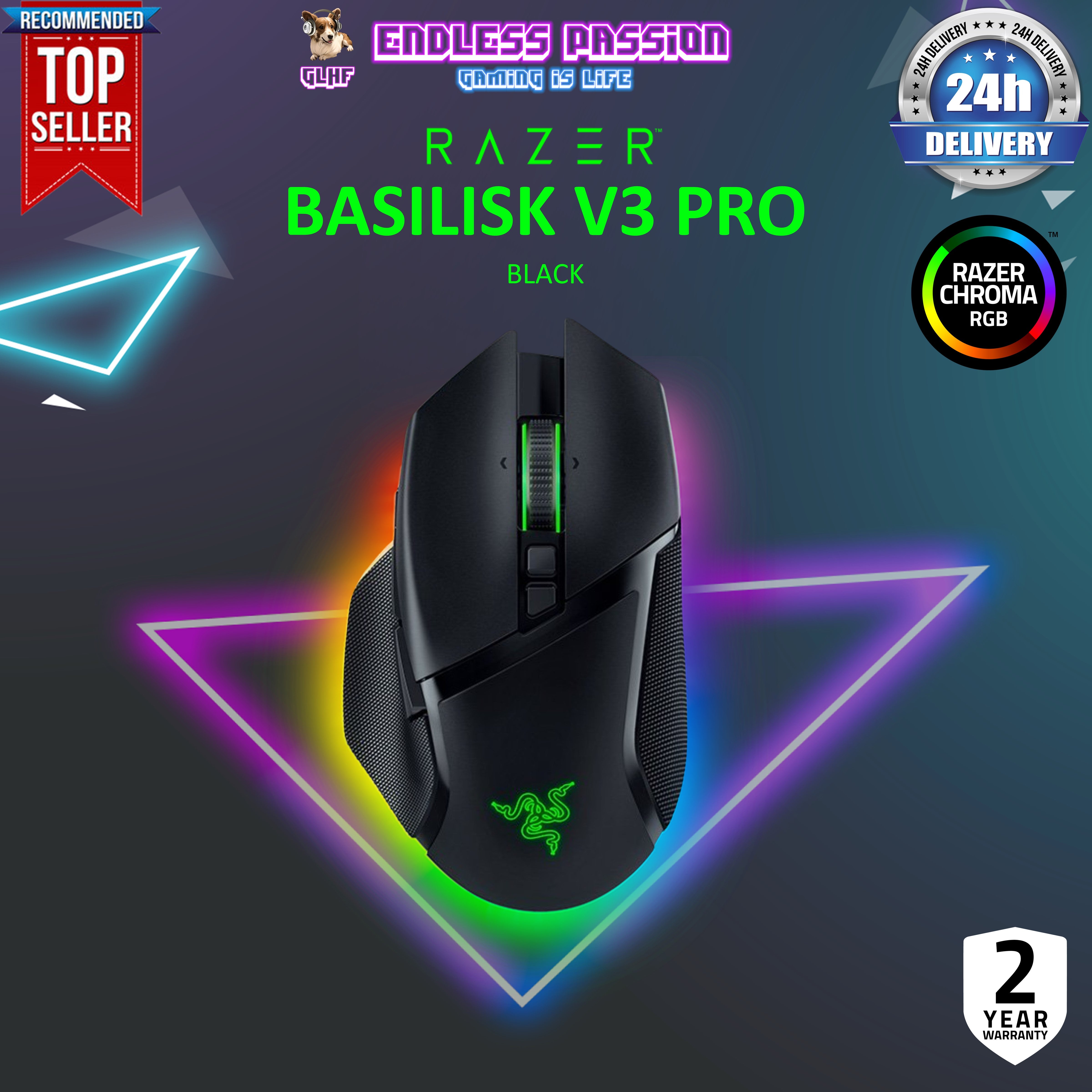 Razer Basilisk V3 Pro - Customizable Wireless Gaming Mouse with