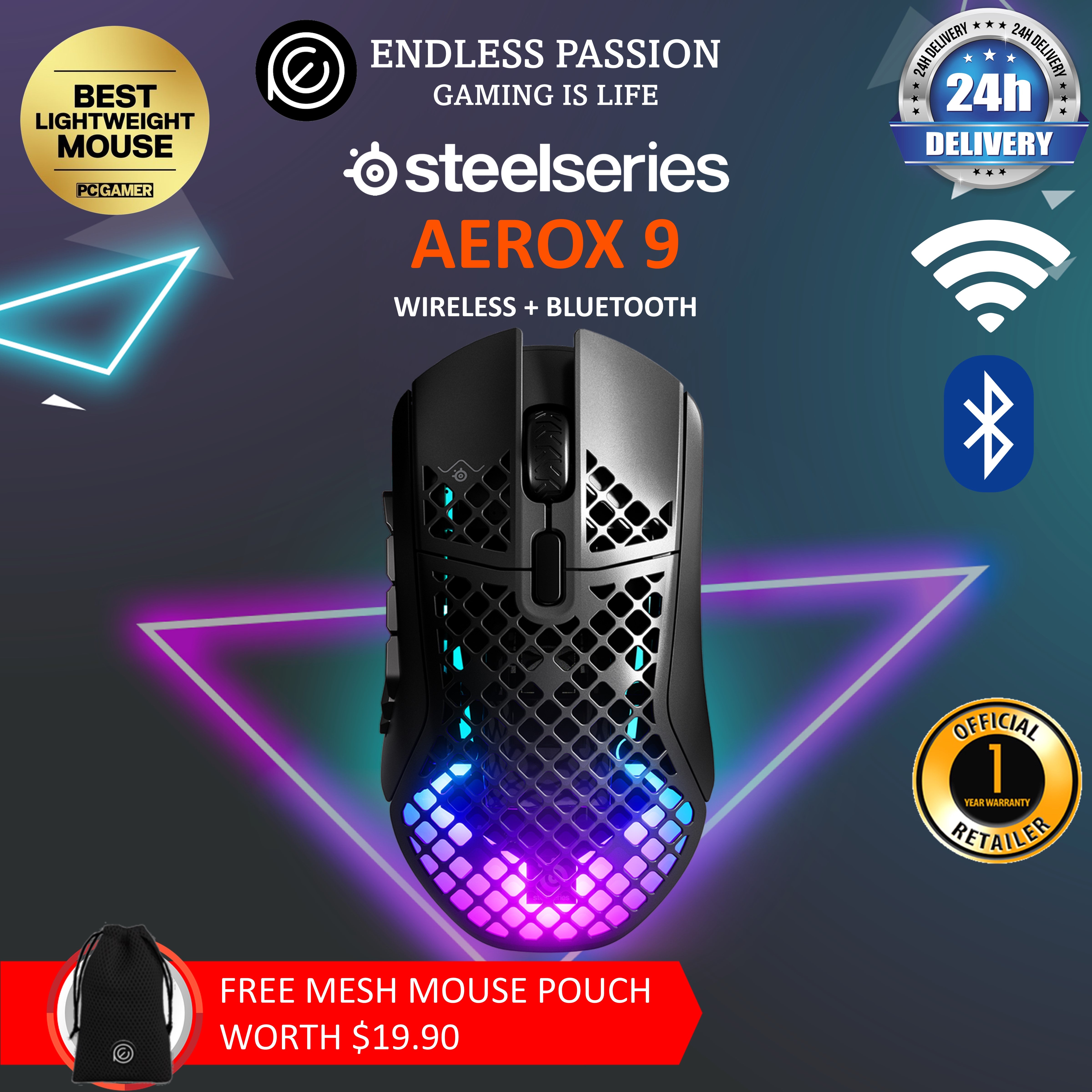 SteelSeries Aerox 9 Wireless Gaming Mouse – Endless Passion