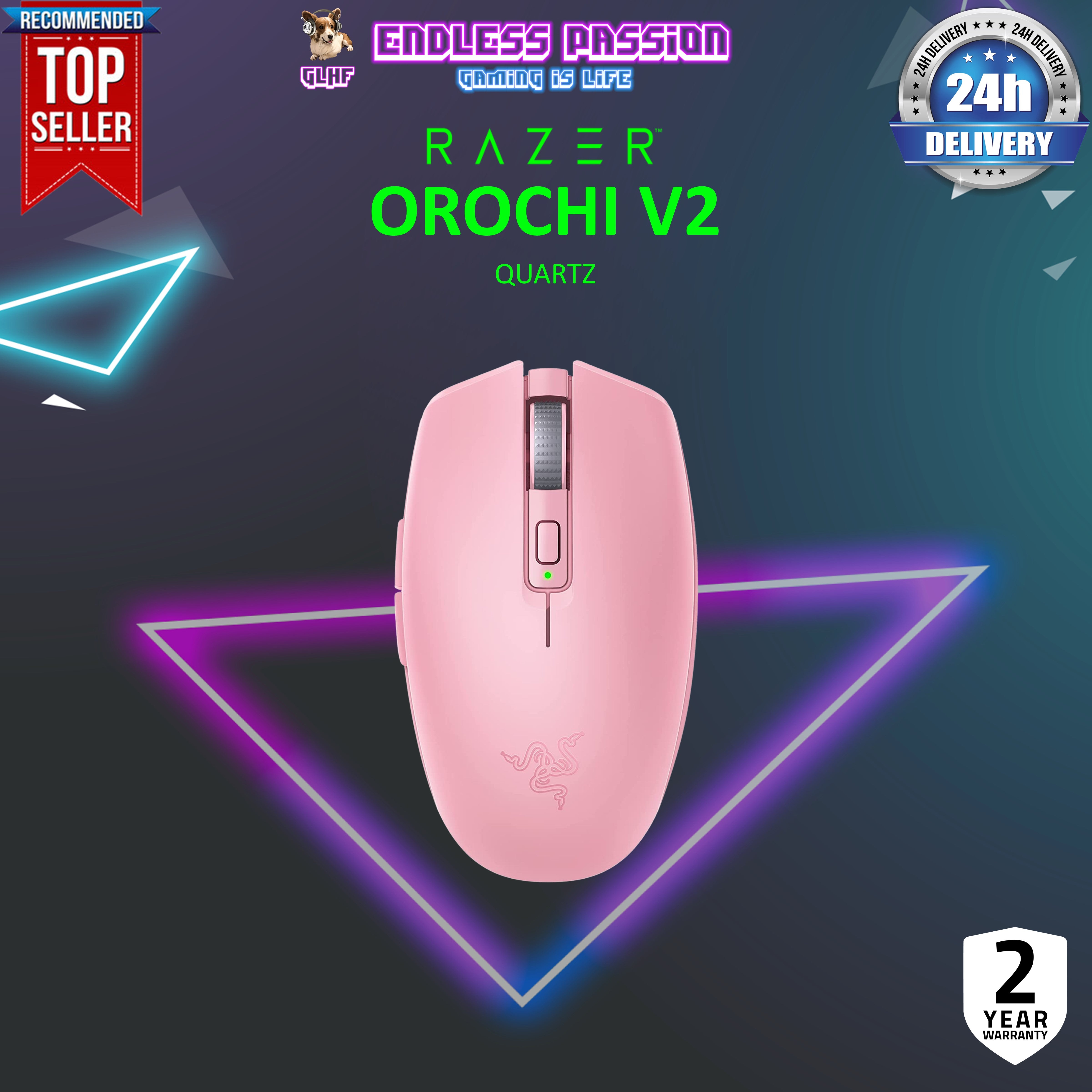 Razer Orochi V2 Mobile Wireless Gaming Mouse: Ultra Lightweight - 2 Wireless Modes - Up to 950hrs Battery Life - Mechanical Mouse Switches - 5並行輸入 Razer Orochi V2 - Mobile Wireless Gaming Mouse with up to 950