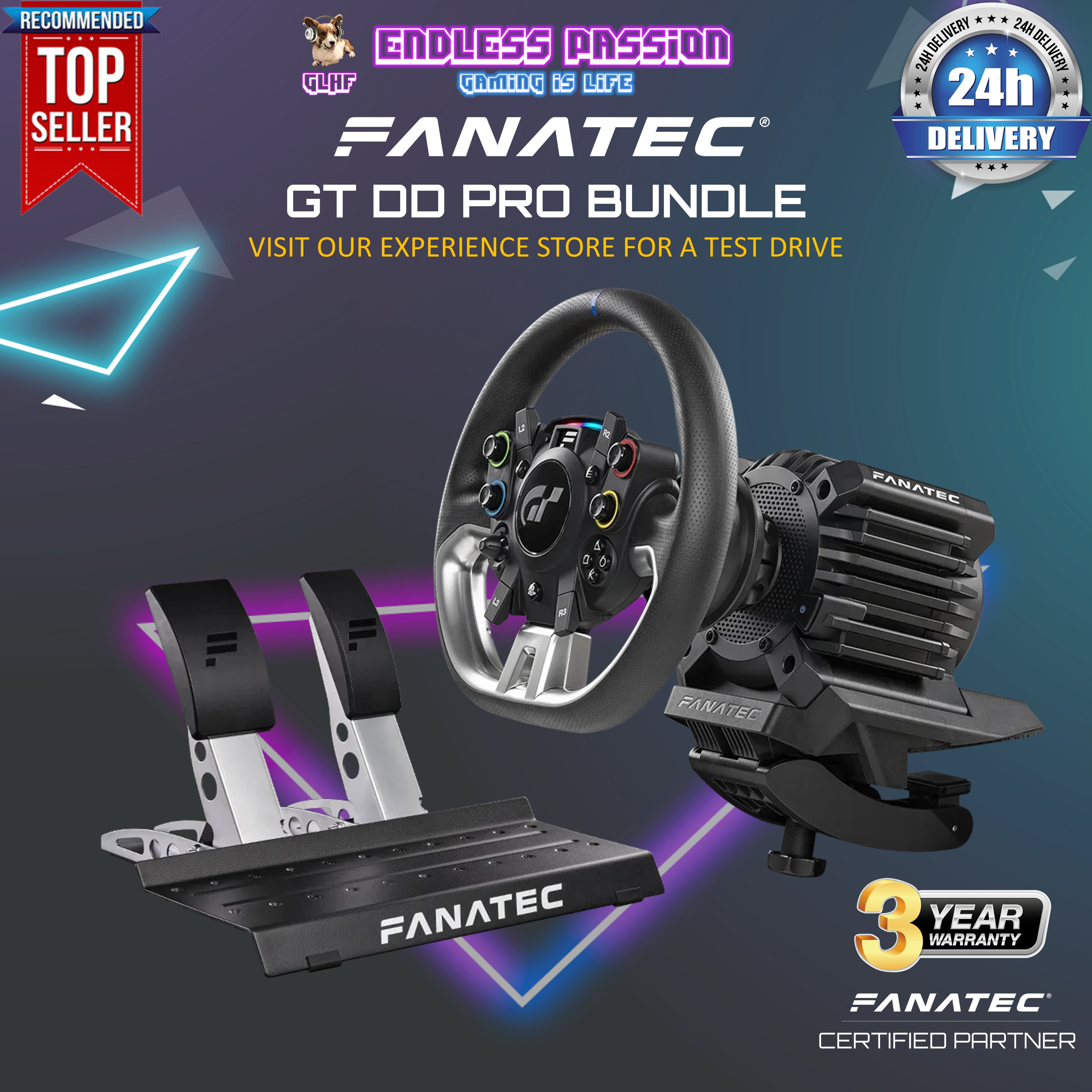 Fanatec Gran Turismo DD Pro 5Nm GT7公認　ハンコン  ps5 FANATEC／国内正規代理店】Gran Turismo® DD Pro 5 Nm（QR2 Lite標準