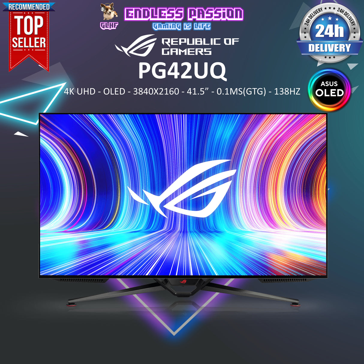ASUS ROG Swift OLED PG42UQ 42 Inch Gaming Monitor