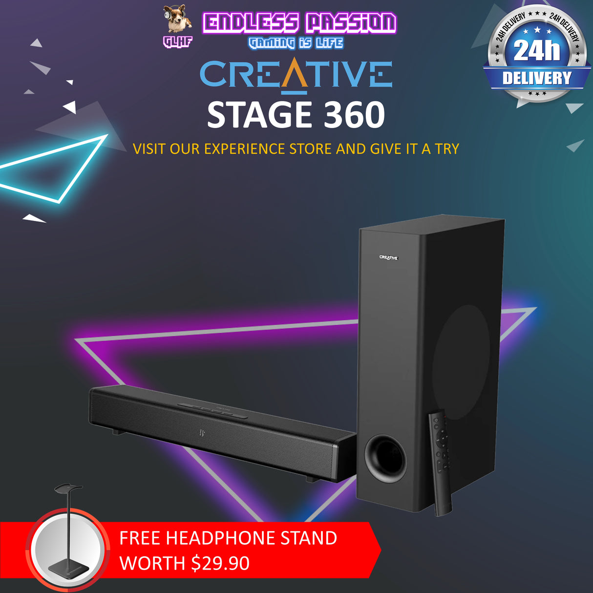 Creative Stage 360 2.1 Soundbar with Dolby Atmos® – Endless Passion