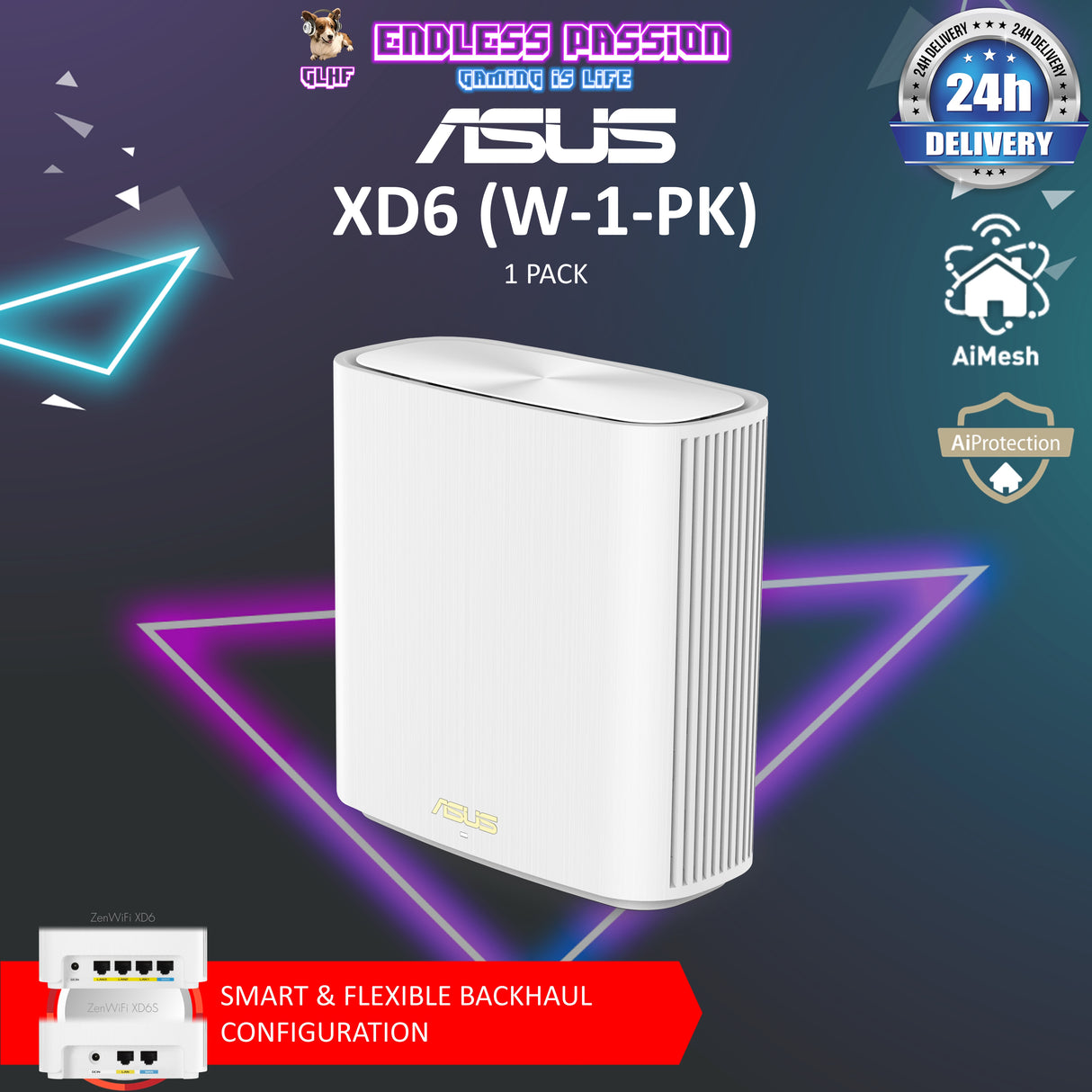 Asus ZenWiFi AX XD6 White AX5400 WiFi 6 Mesh