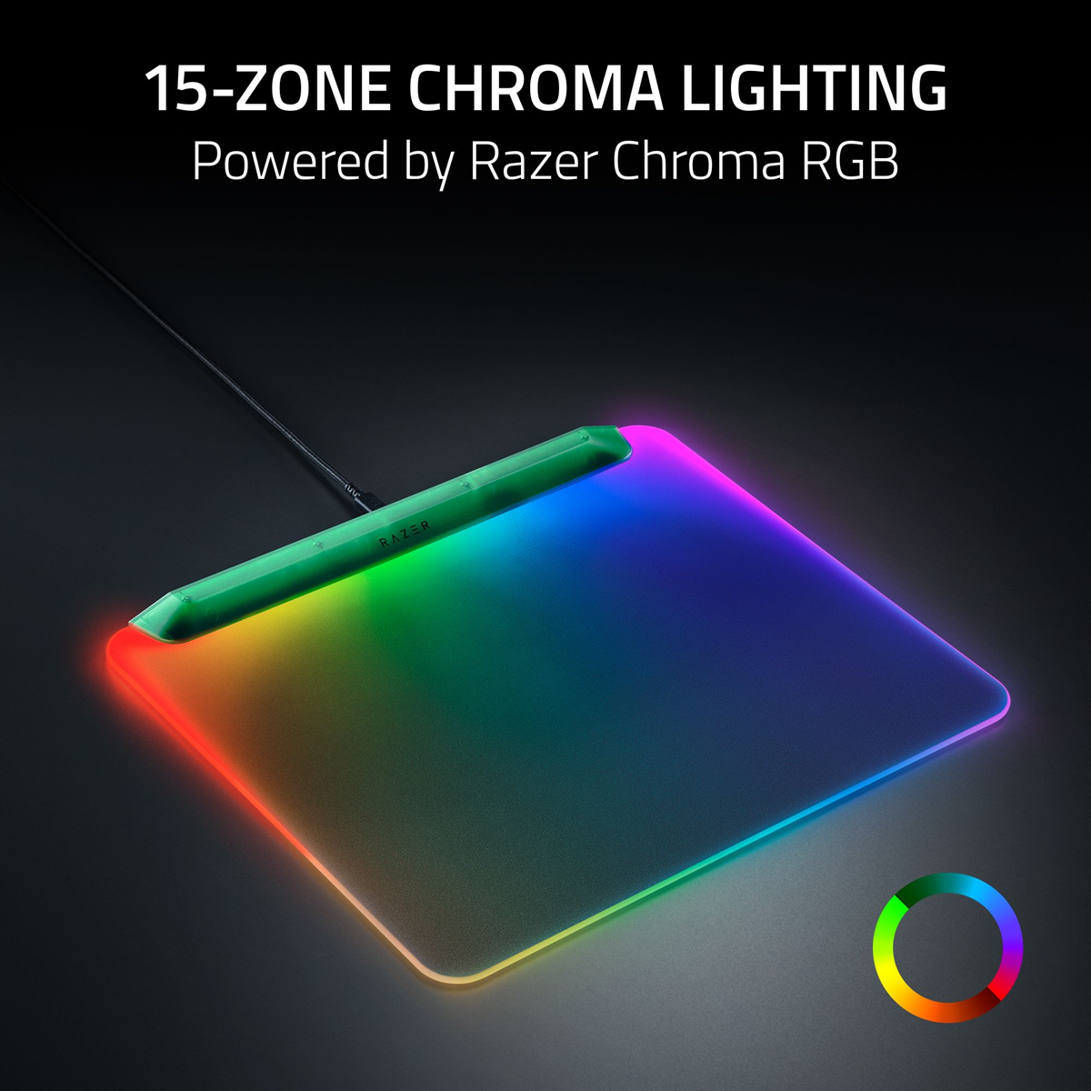 Razer Firefly V2 Pro Fully Illuminated RGB Gaming Mouse Mat - Phantom Green Edition