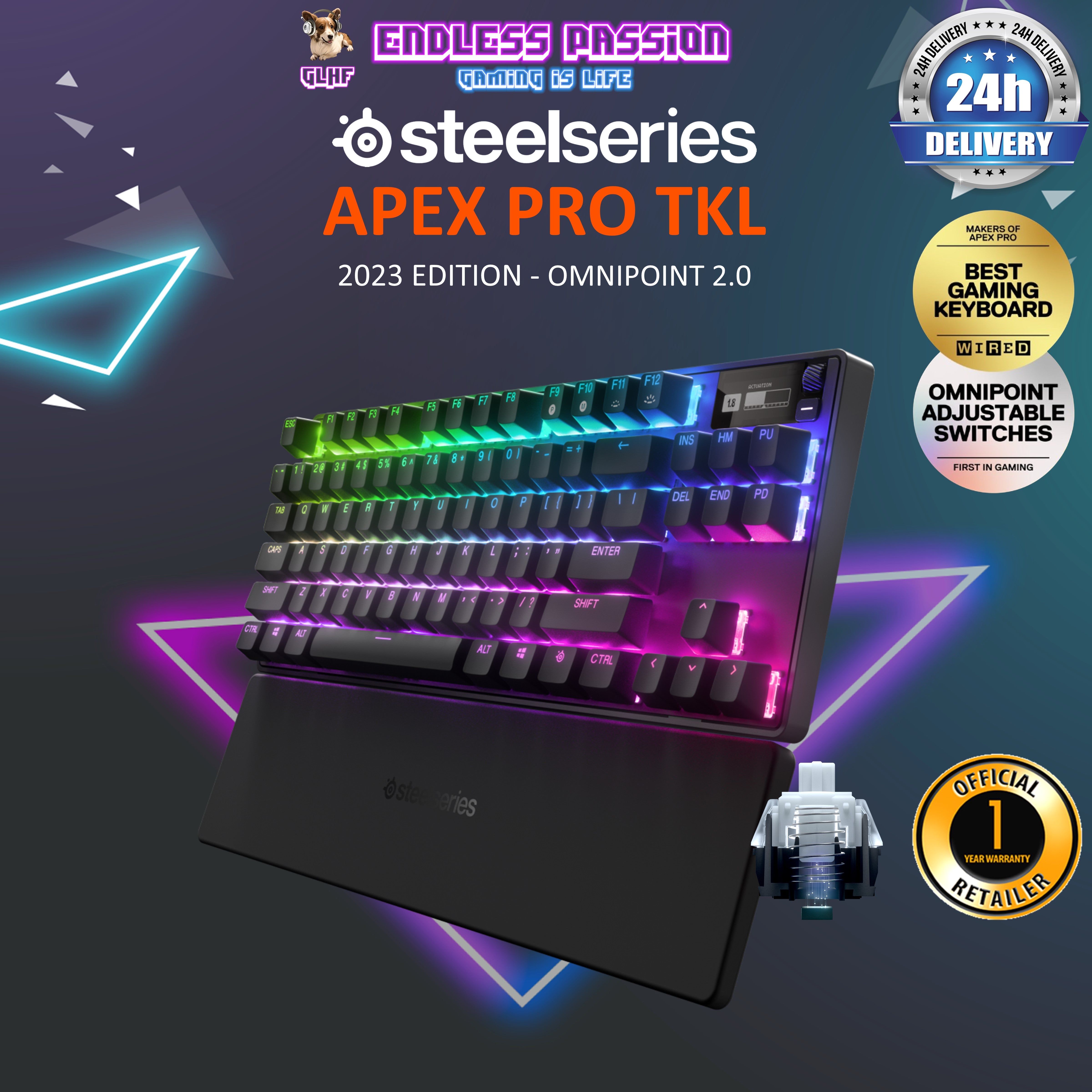 SteelSeries Apex Pro TKL Wired Gaming Keyboard - 2023 SteelSeries Apex Pro TKL Wired Gaming Keyboard - 2023
