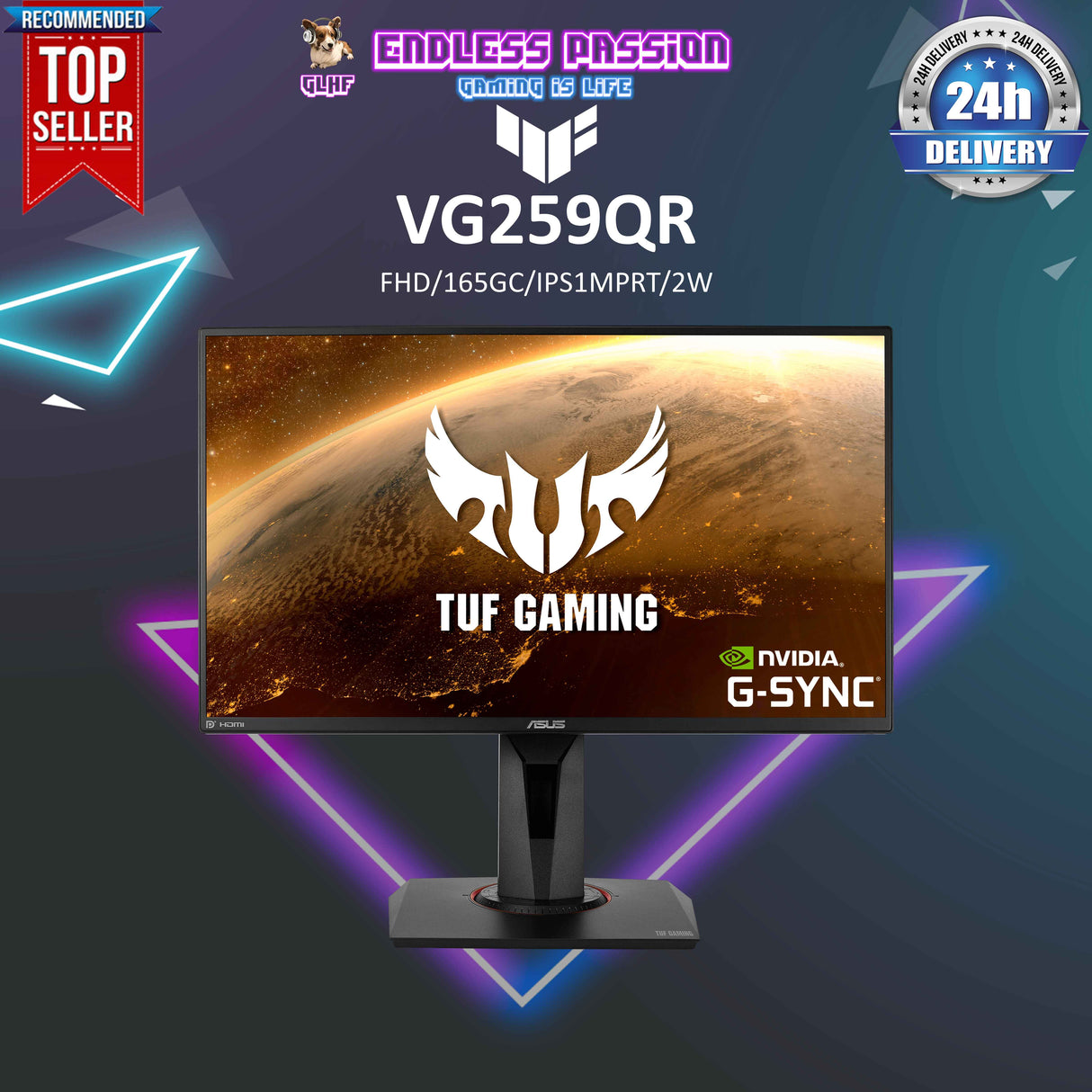 ASUS TUF Gaming VG259QR 25 Inch Gaming Monitor