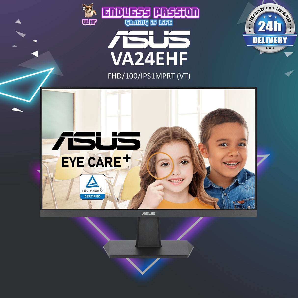 ASUS VA24EHF Eye Care 24 Inch Gaming Monitor