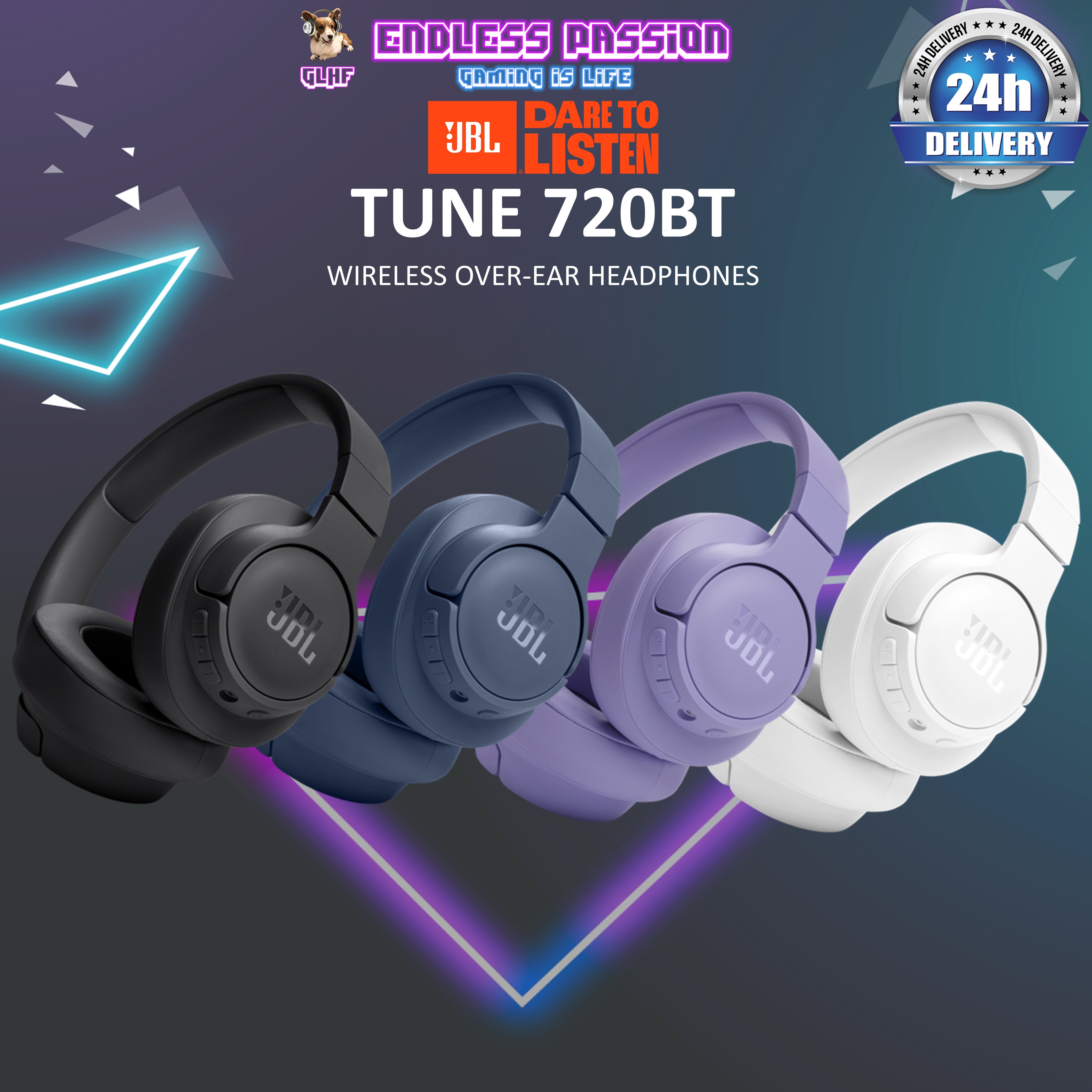 JBL TUNE 720 BT ブラック　新品未開封 Free Shipping! JBL Tune 720BT Pure Bass Bluetooth Wireless Over