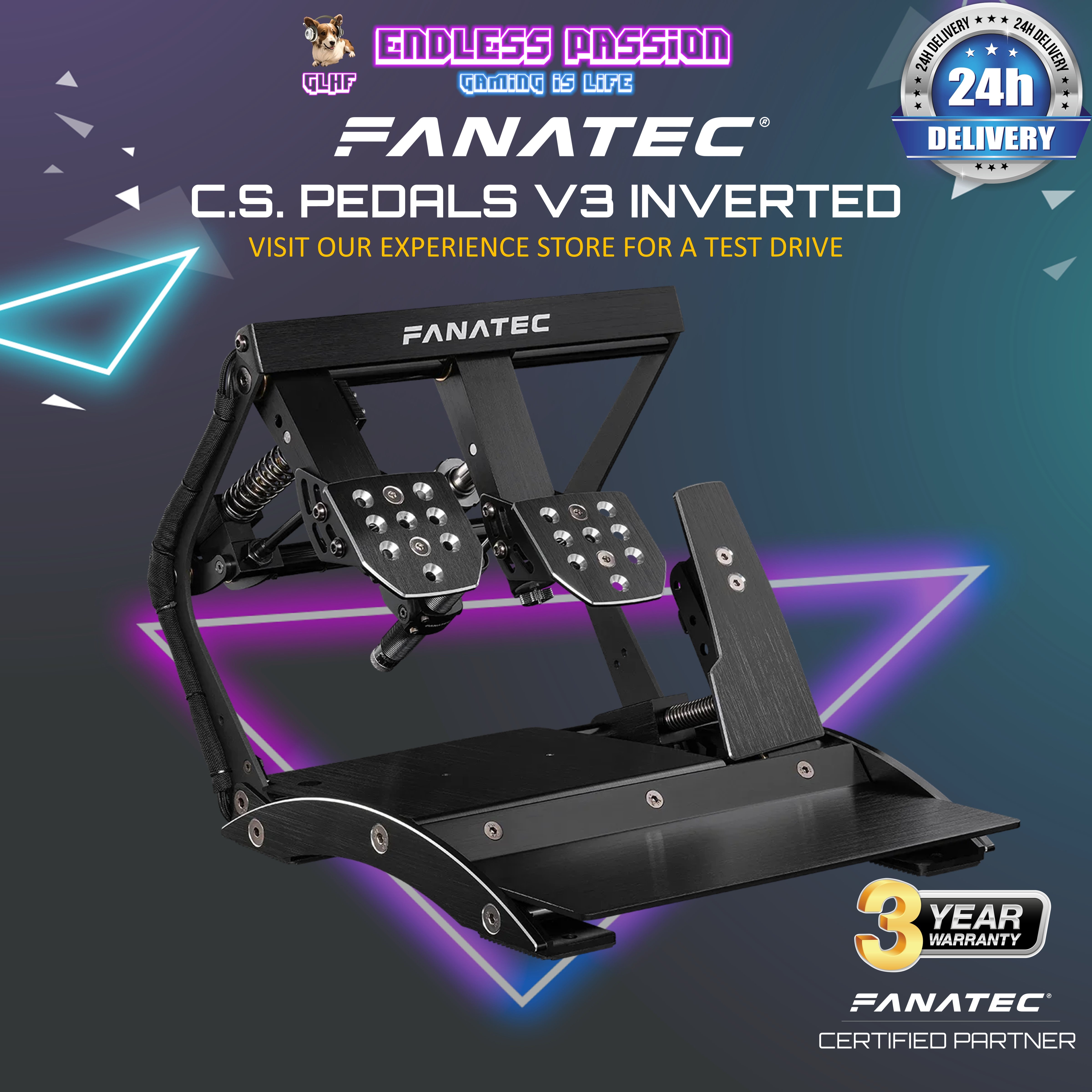Fanatec ClubSport Pedals V3 inverted - CSP_V3I – Endless Passion