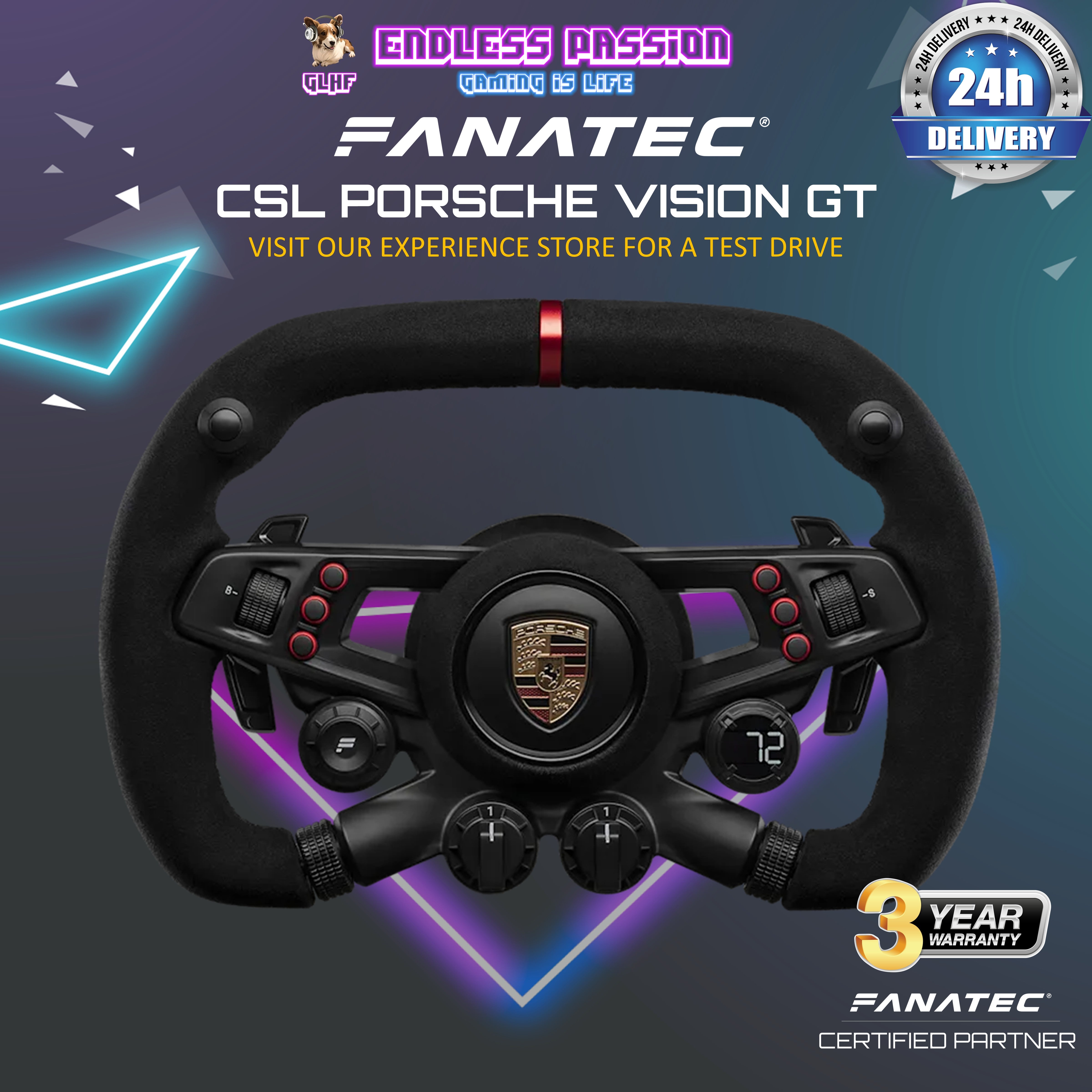 PC用ゲームコントローラー・コンバーター FANATEC CSL STEERING PORSCHE VISION GT CSL Elite Steering Wheel Porsche Vision GT