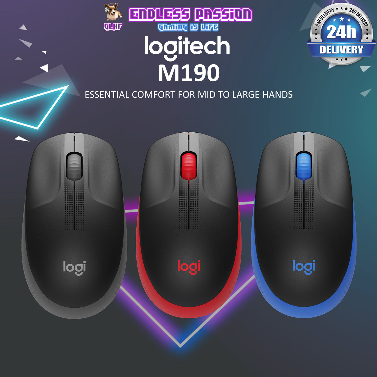 Logitech M190 Full-Size Wireless Mouse