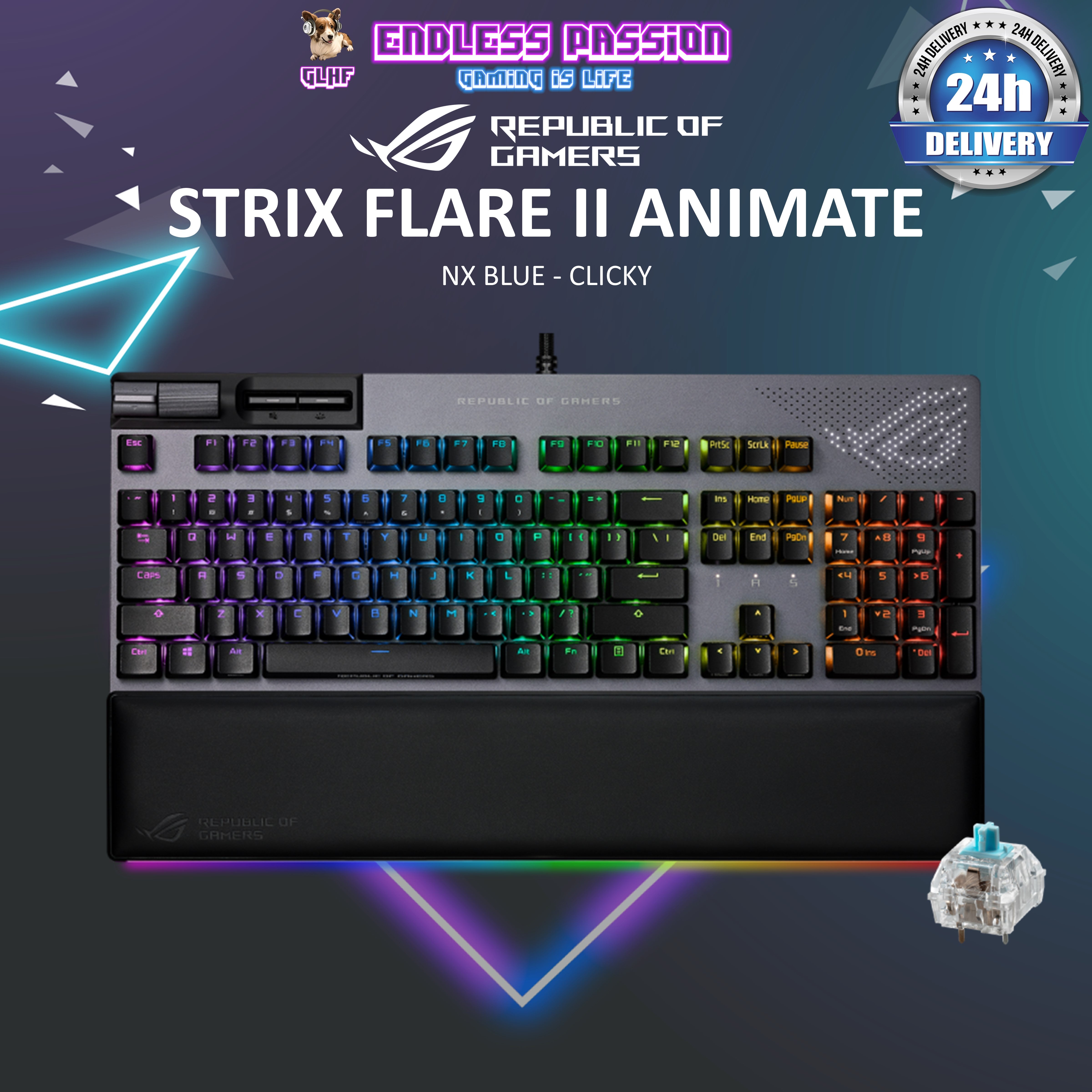 【未開封新品】ROG STRIX FLARE II ANIMATE 本体 Amazon.co.jp: ASUS ゲーミングキーボード ROG Strix Flare II