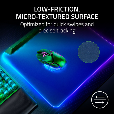 Razer Firefly V2 Pro Fully Illuminated RGB Gaming Mouse Mat - Phantom Green Edition