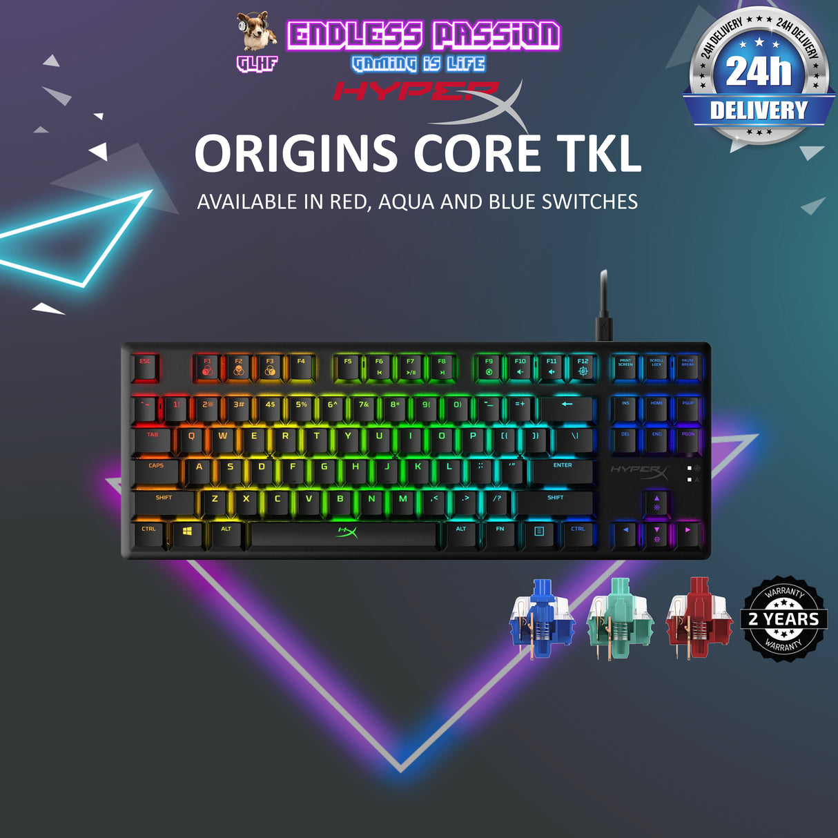 HyperX Alloy Origins Core TKL PBT Gaming Keyboard