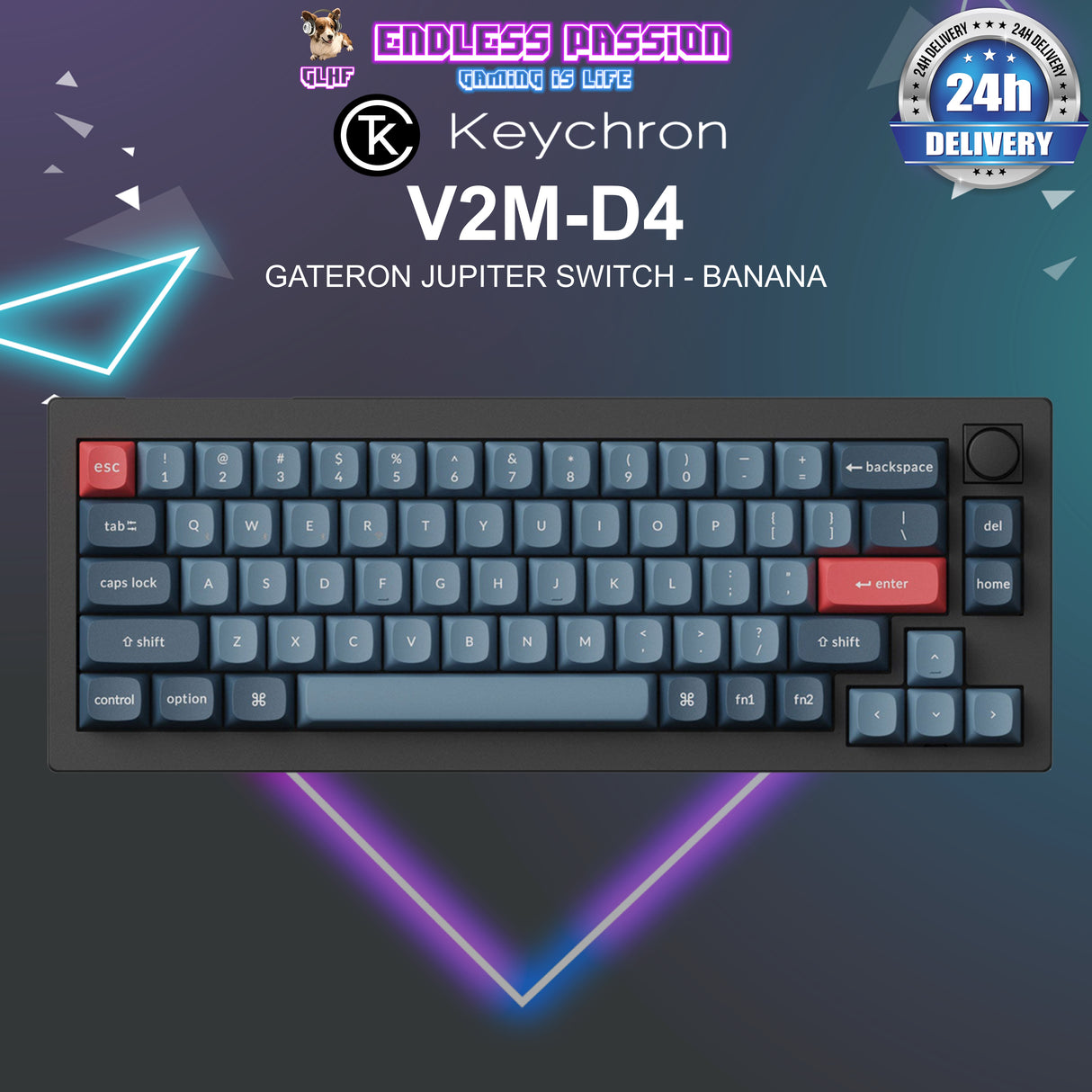 Keychron V2 Max 65% QMK/VIA Wireless Custom Mechanical Keyboard