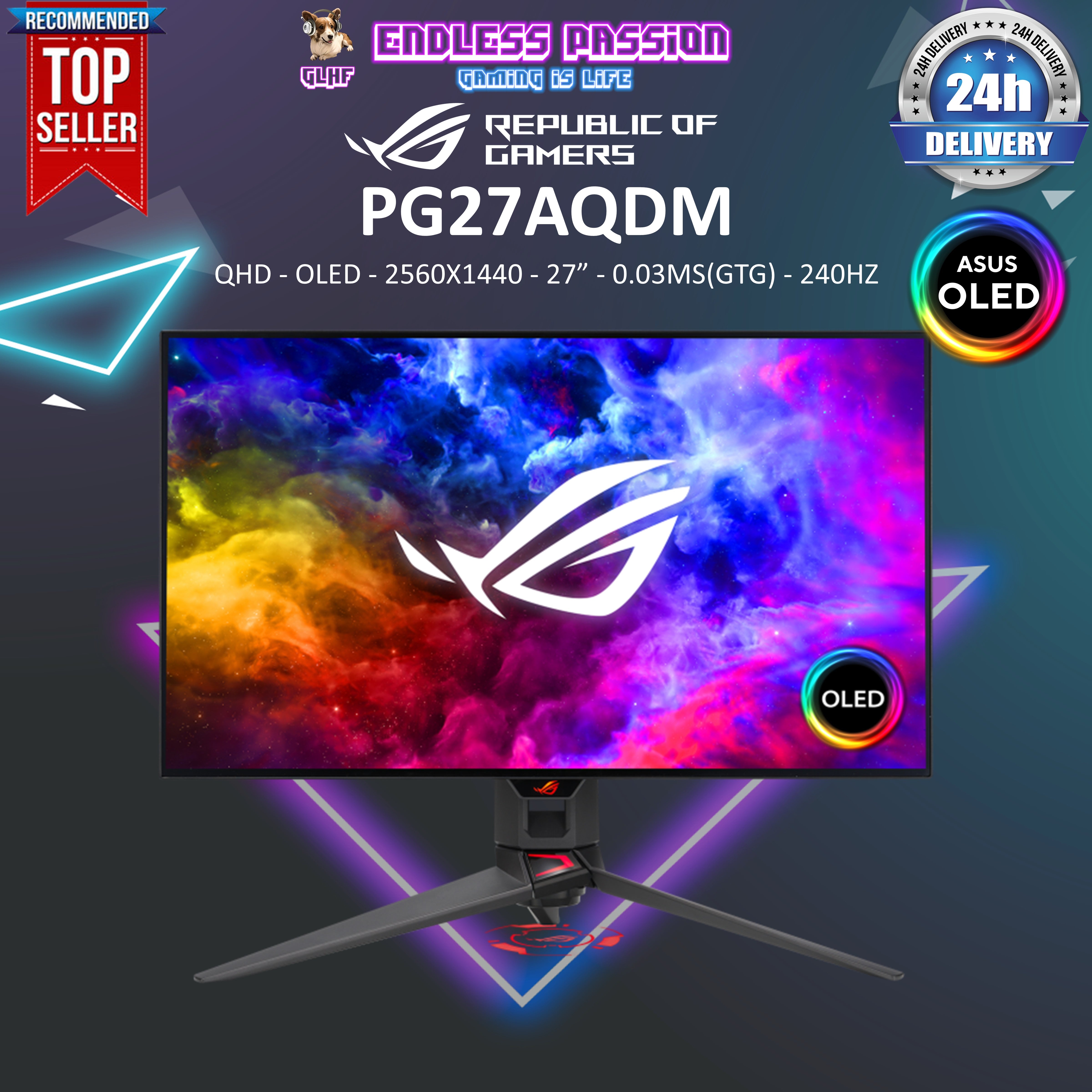 ASUS ROG Swift OLED PG27AQDM 27 Inch Gaming Monitor – Endless Passion