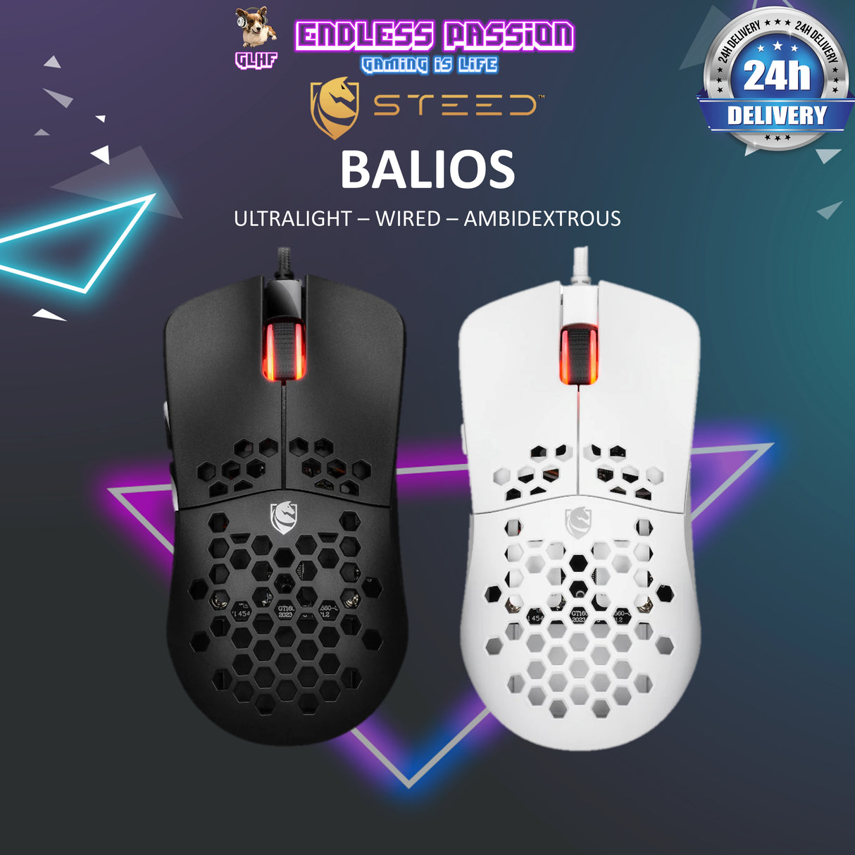 Steed Balios Ultralight Wired Gaming Mouse