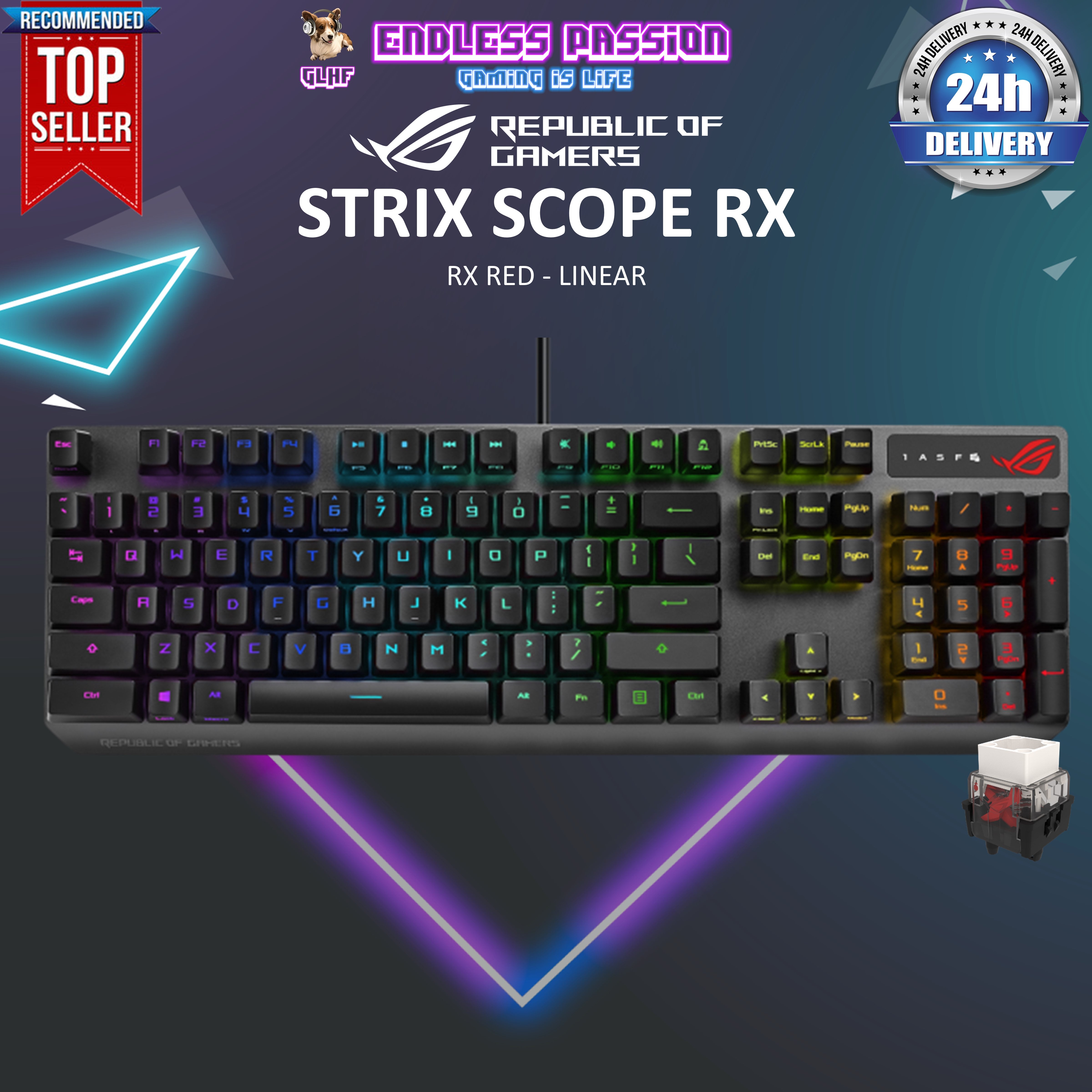 Asus ROG Strix Scope RX Red Optical Switch Wired Gaming