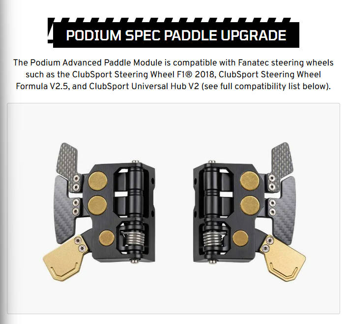 Fanatec Podium Advanced Paddle Module [PRE ORDER]