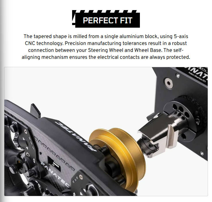 【美品】Fanatec QR2 WHEEL-SIDE QR2 Pro Wheel-side Quick Release for Fanatec Wheel-side