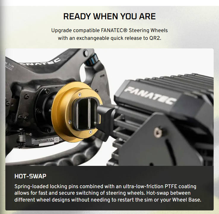 Fanatec QR2 Pro Wheel-side [PRE-ORDER]