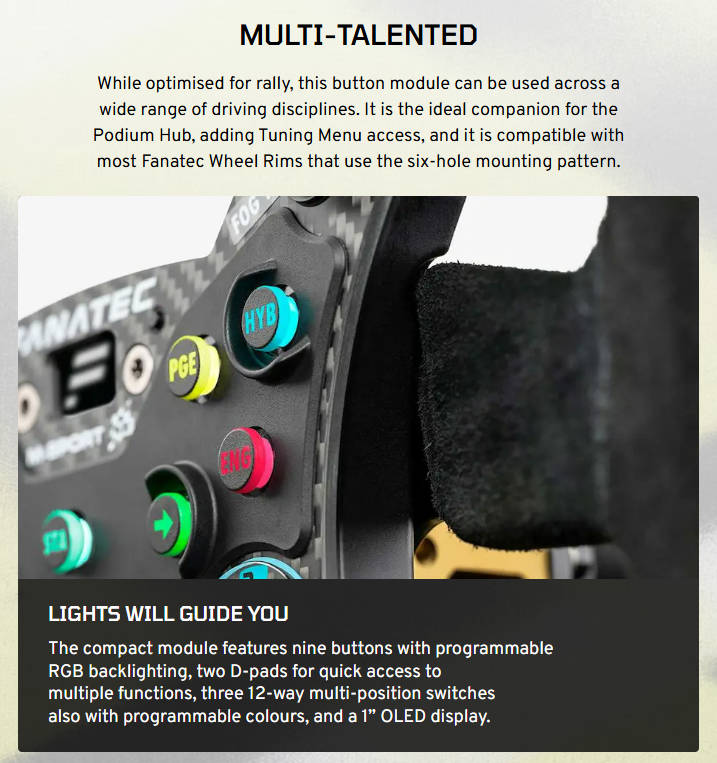 Fanatec Podium Button Module Rally [PRE ORDER]