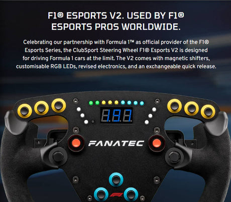 Fanatec ClubSport Steering Wheel F1® Esports V2 + QR2 Wheel-side - PC & PS [PRE-ORDER]