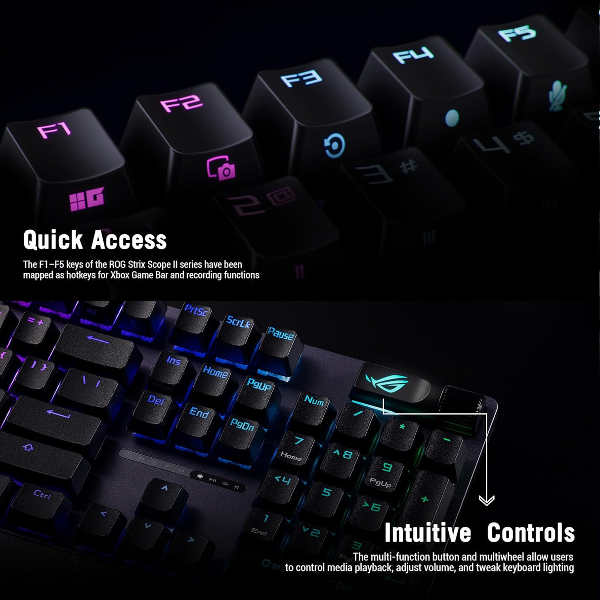 ASUS ROG Strix Scope II X Gaming Mechanical Keyboard - Hot-Swappable - ROG NX V2 Switch