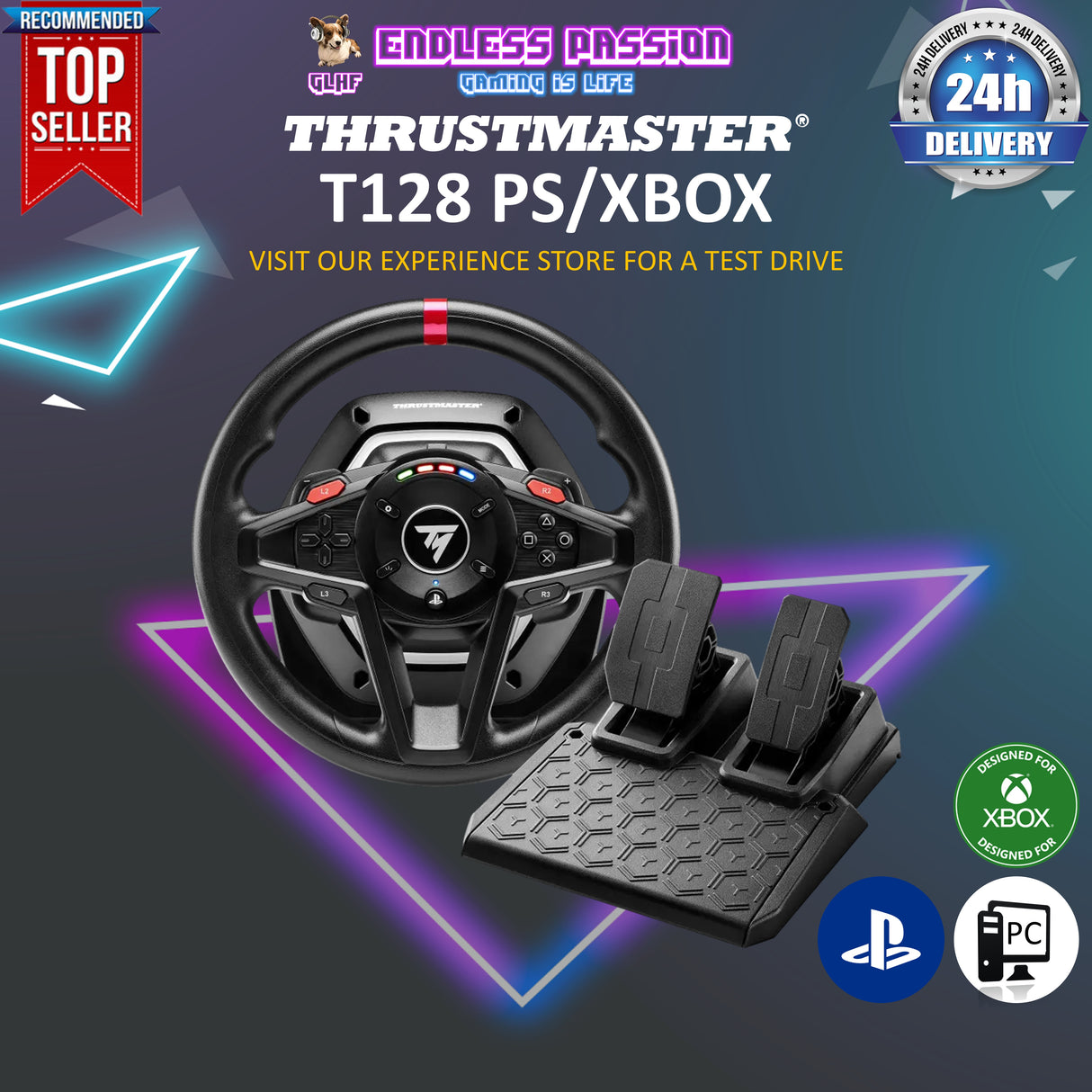 Thrustmaster T128 Playstation & Xbox Version Racing Wheel
