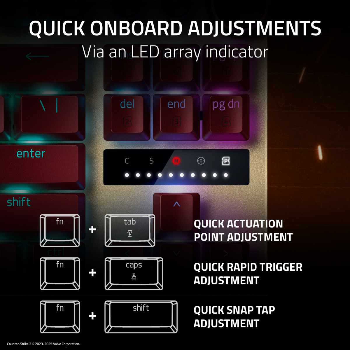 Razer Huntsman V3 Pro Tenkeyless - Tenkeyless Analog Optical Esports Keyboard US Layout - Counter-Strike 2 Edition - FRML Packaging